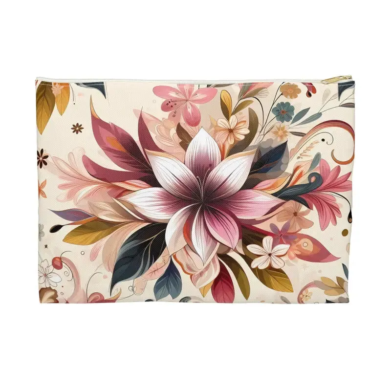 Stylish Floral Design Pouch Durable Spun Polyester