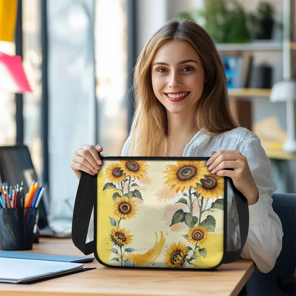 Sunflower Design Large Capacity Underarm Bag