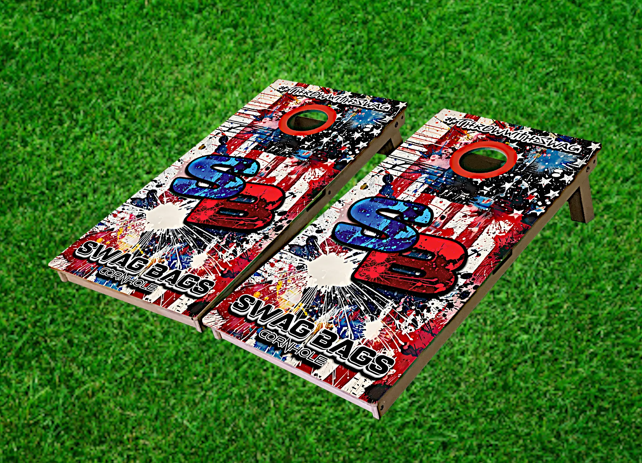Swag Bags Cornhole Boards (Patriot)