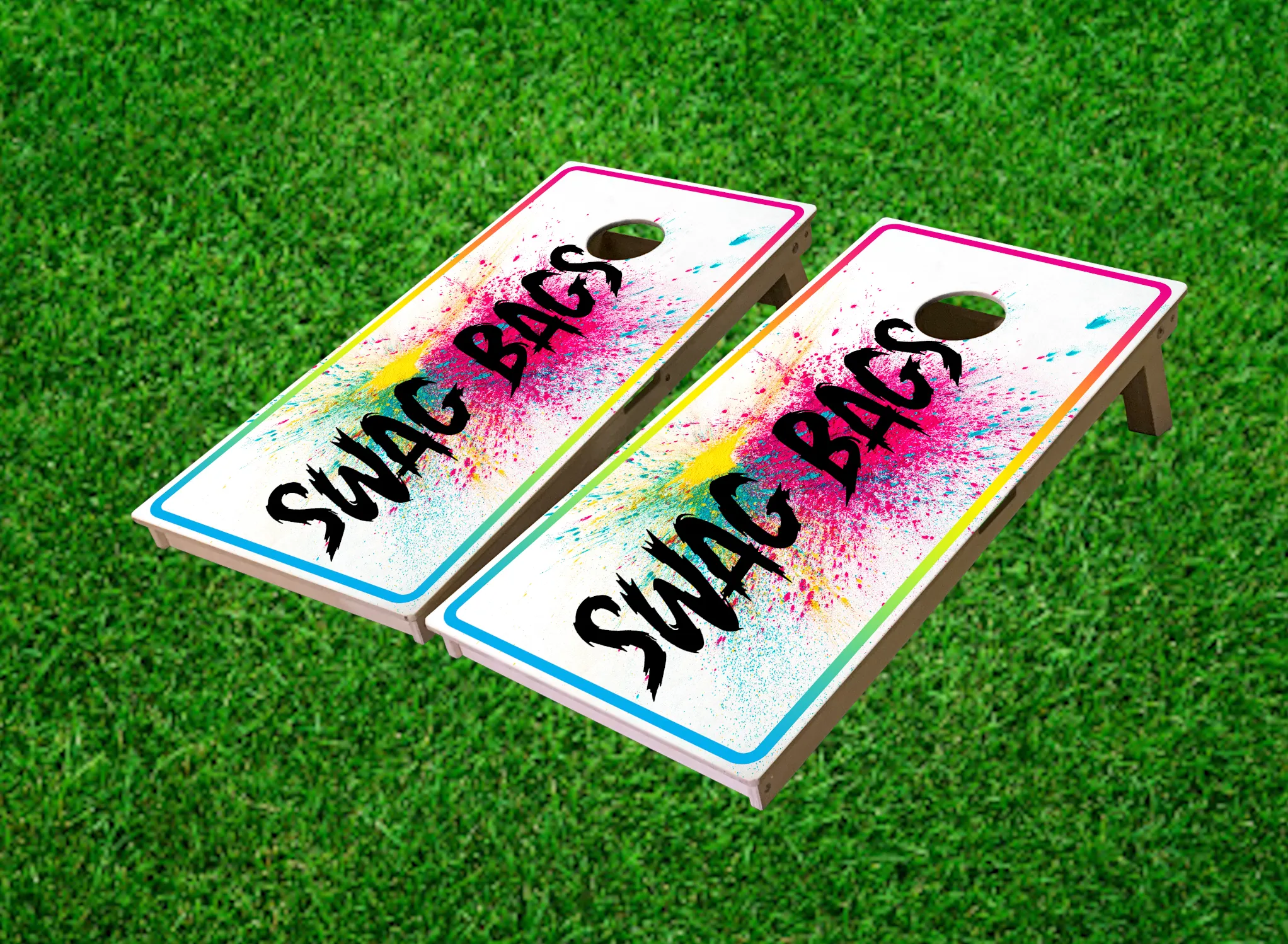 Swag Bags Cornhole Boards (Splash)