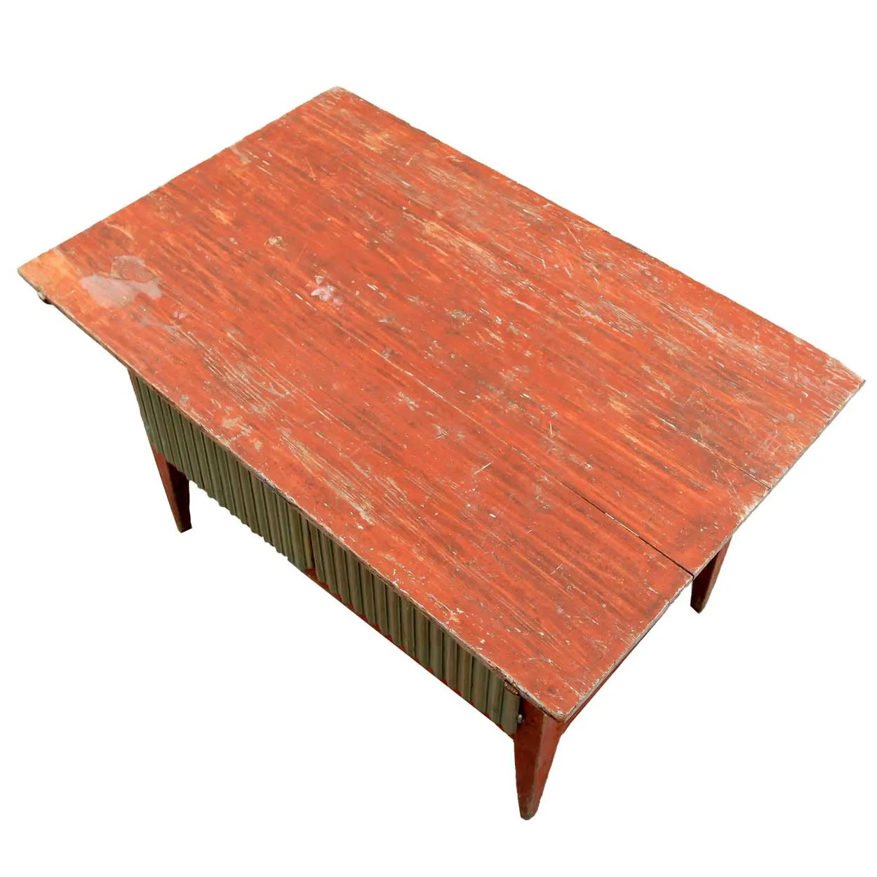 Swedish Gustavian Style Painted Pine Kitchen Work Table and Cupboard