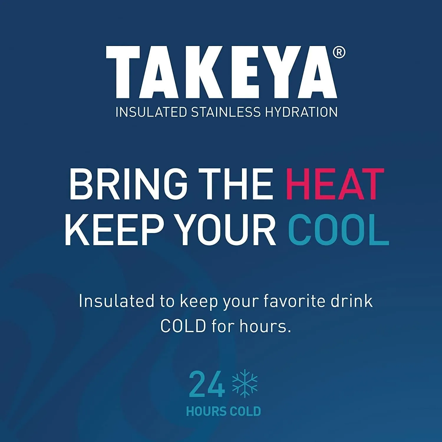 Takeya Active Kids Insulated Bottle with Straw Lid, 14 Ounce, Atlantic/Sail Blue