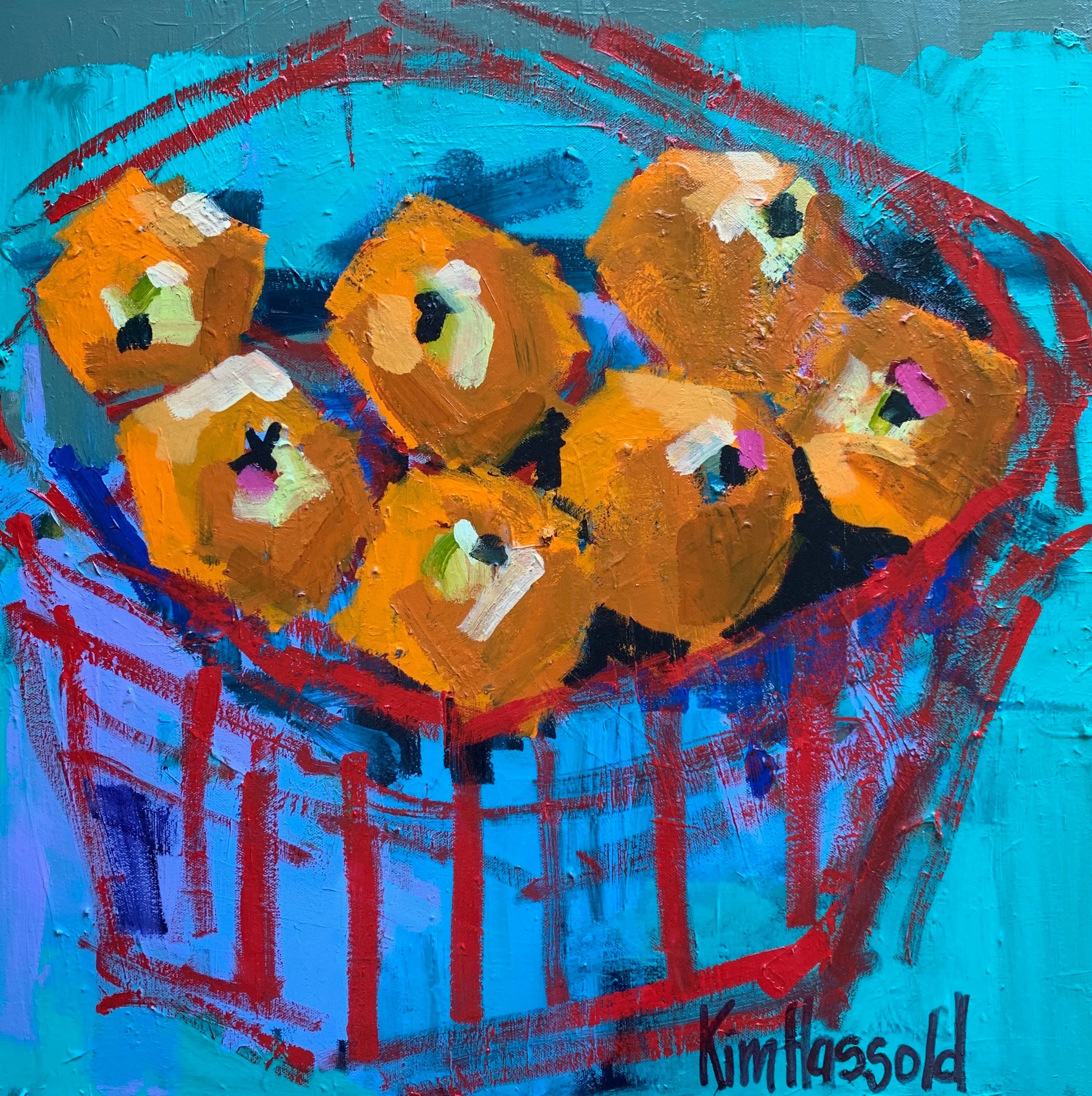 Teal and Orange Still Life - 20x20