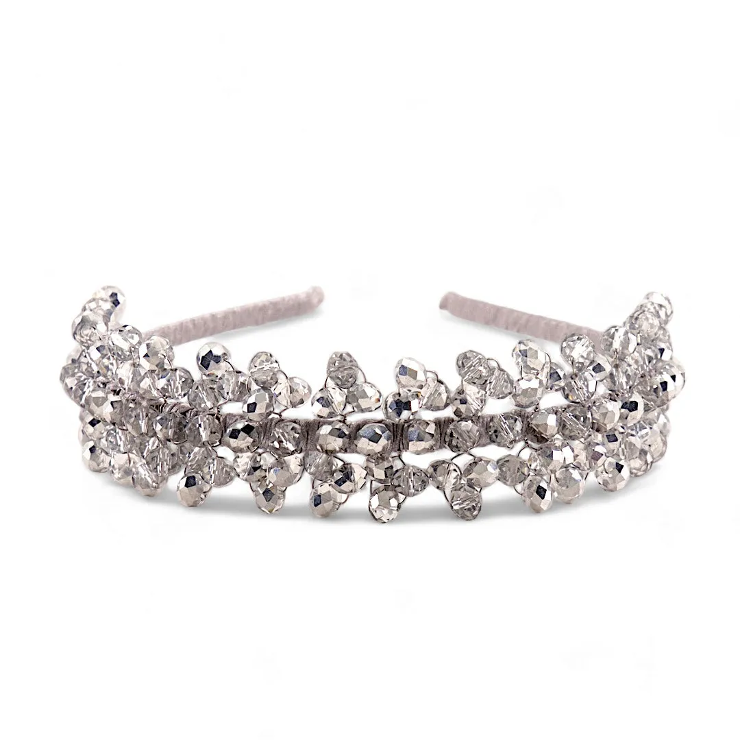 The Katy Silver Crystal Headband
