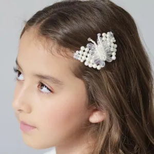 The Lady Annabella Pearl Butterfly Hair Clip
