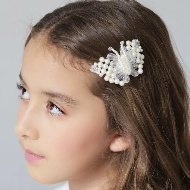 The Lady Annabella Pearl Butterfly Hair Clip