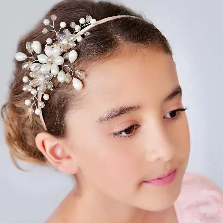 The Natsuki Crystal Flower Designer Headband