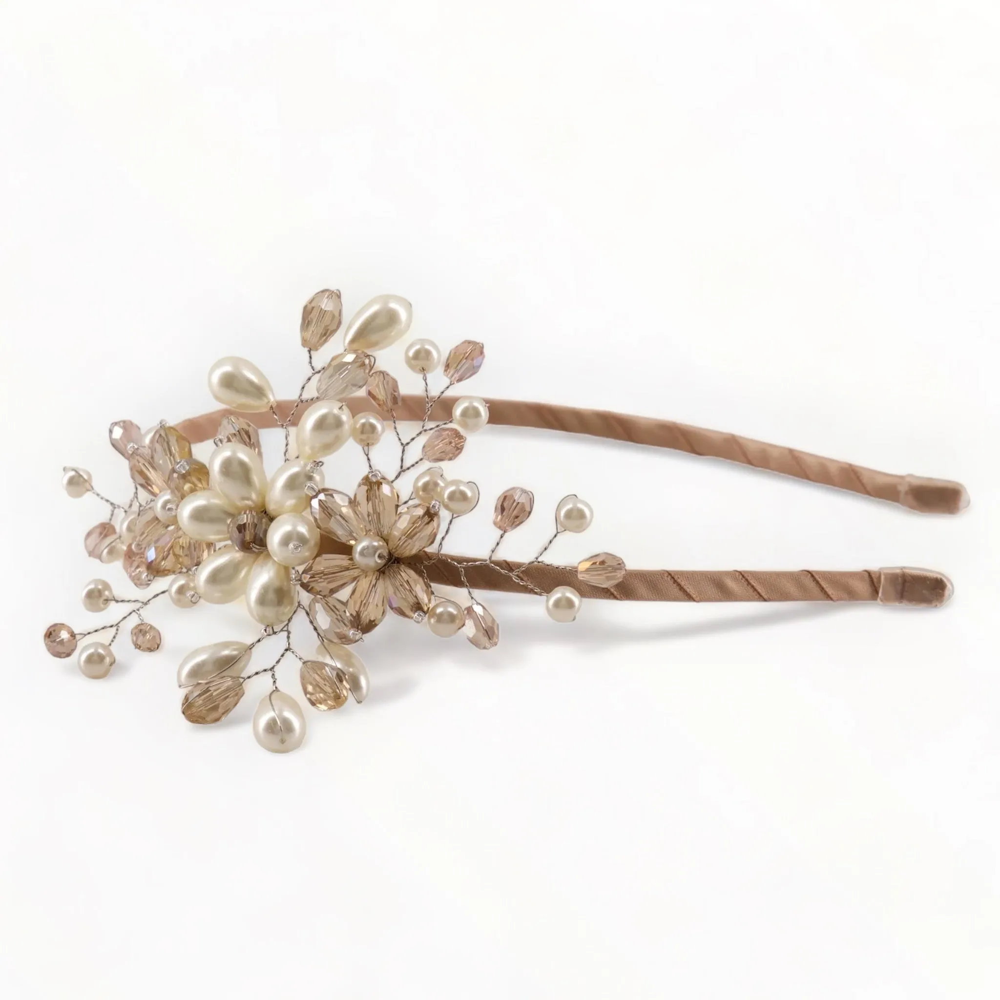 The Natsuki Crystal Flower Designer Headband