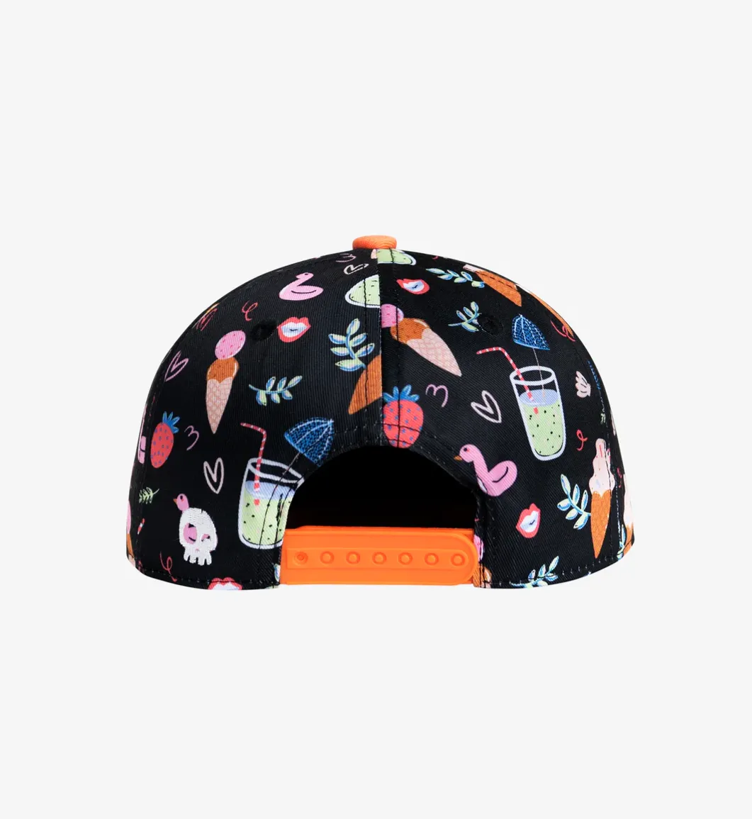 The Poolside Snapback Hat - Black - BABY
