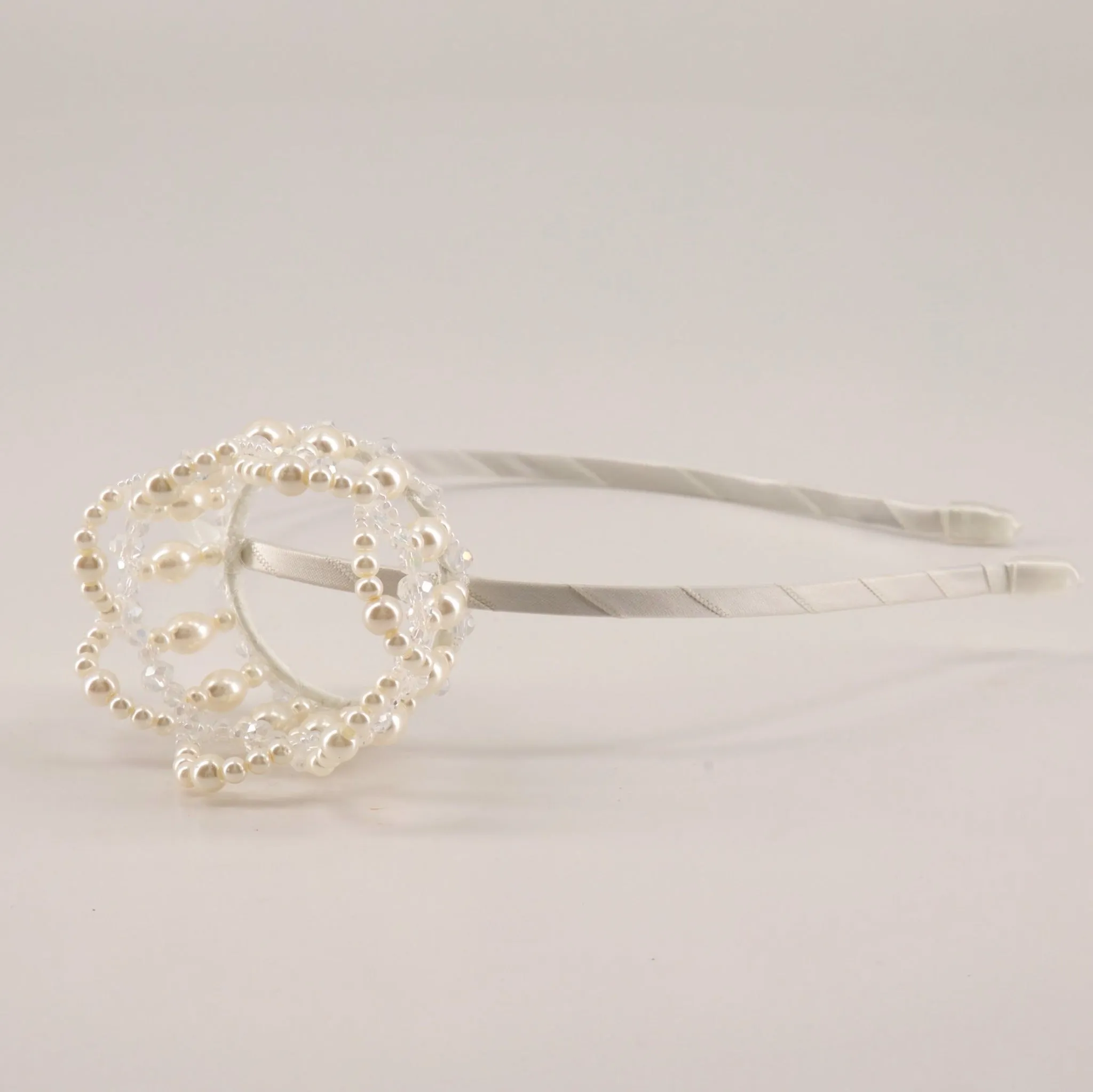 The Princess Pavo Pearl Crown Headband