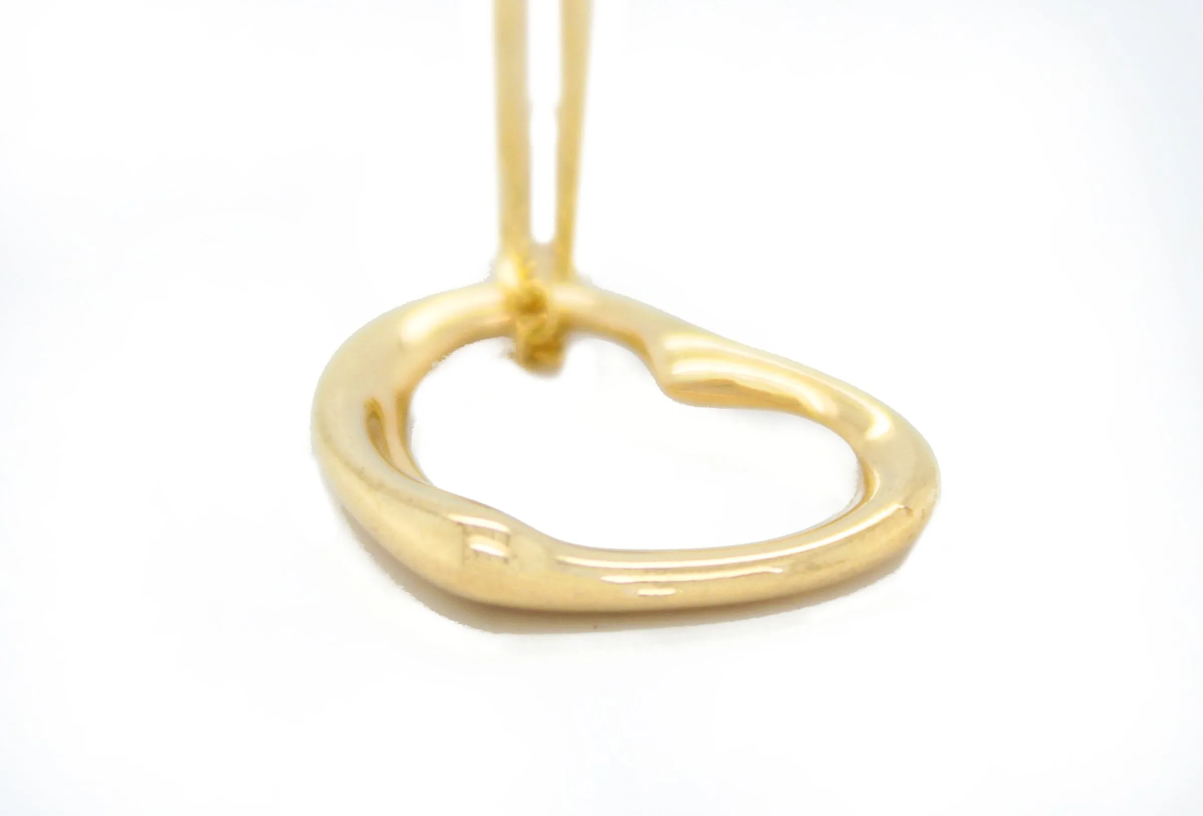 Tiffany & Co. Elsa Peretti Open Heart Pendant in 18k Yellow Gold - 18" Necklace