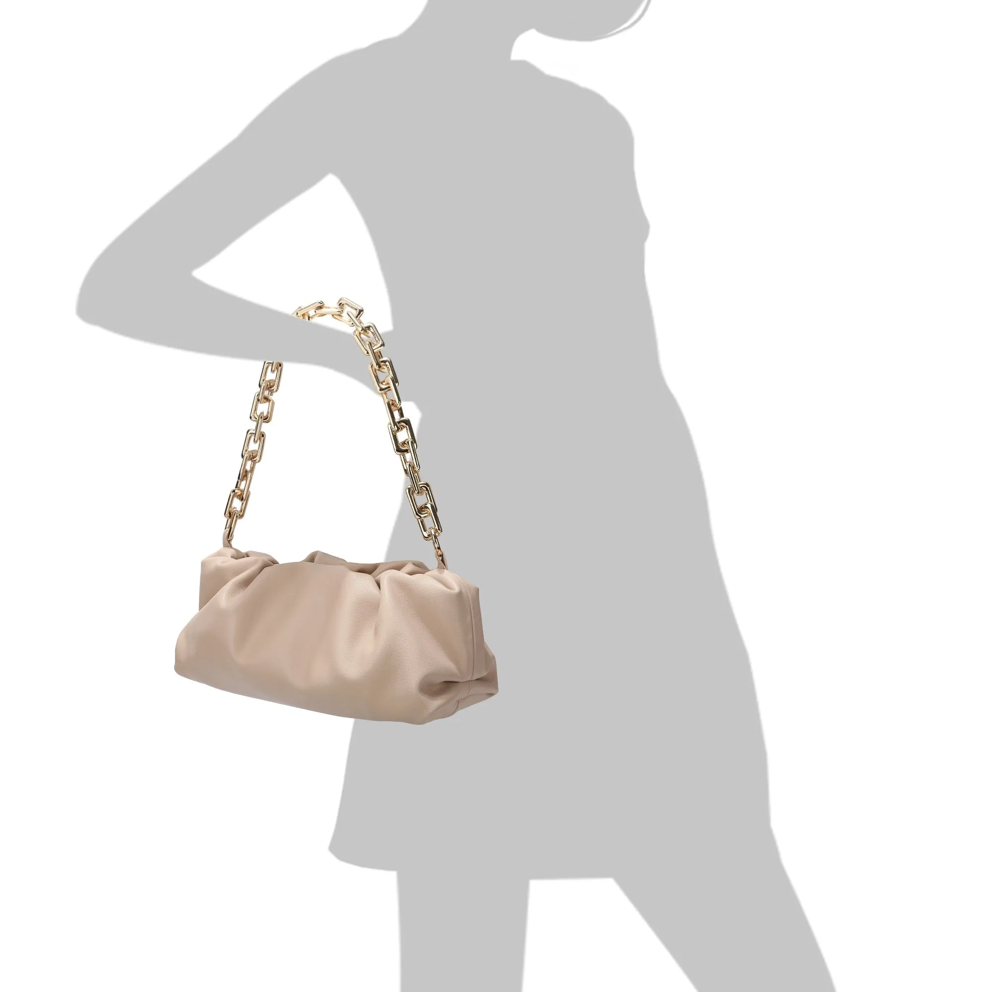 Tiffany & Fred Quilted Sheepskin Leather Large Pouch/Shoulder Bag