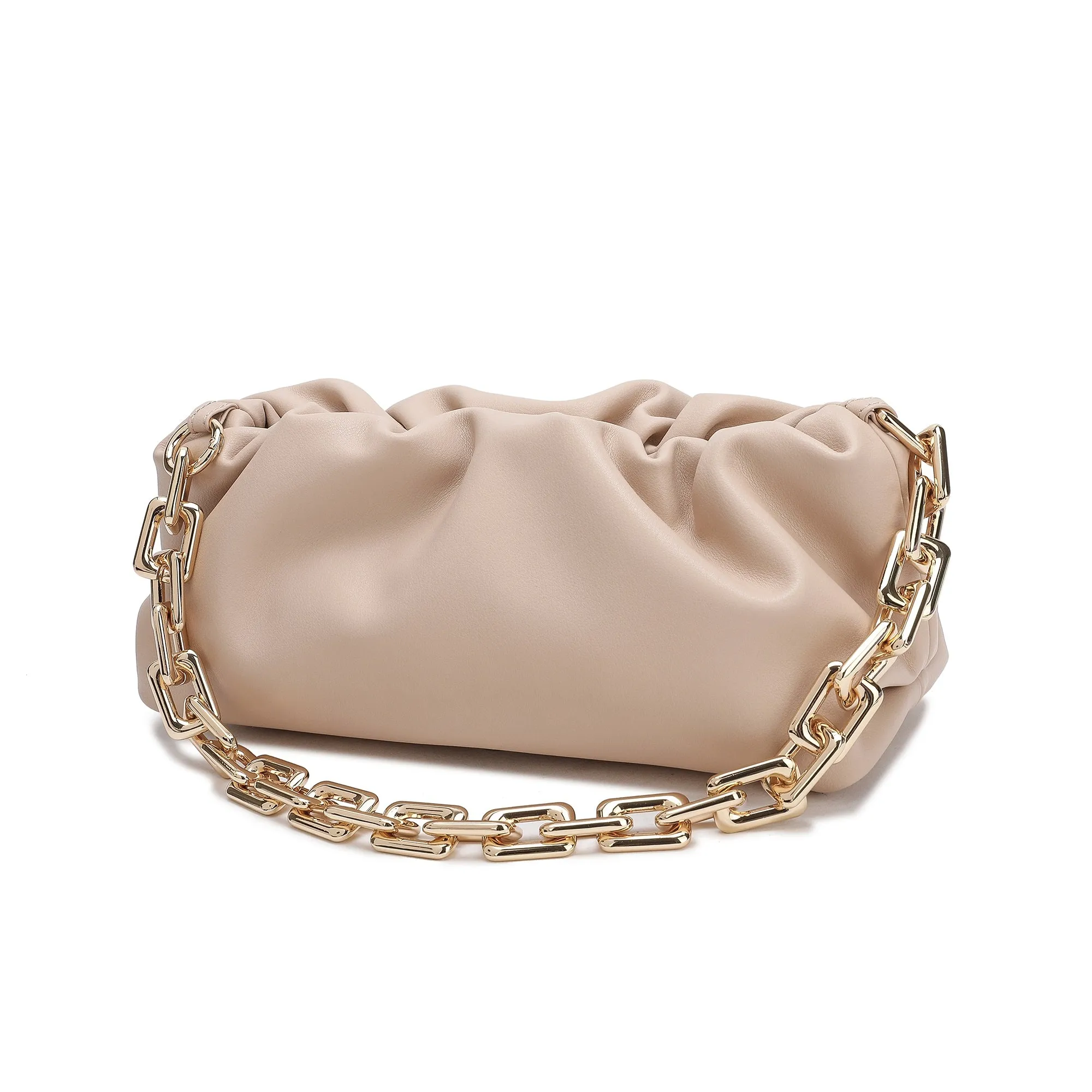 Tiffany & Fred Quilted Sheepskin Leather Large Pouch/Shoulder Bag