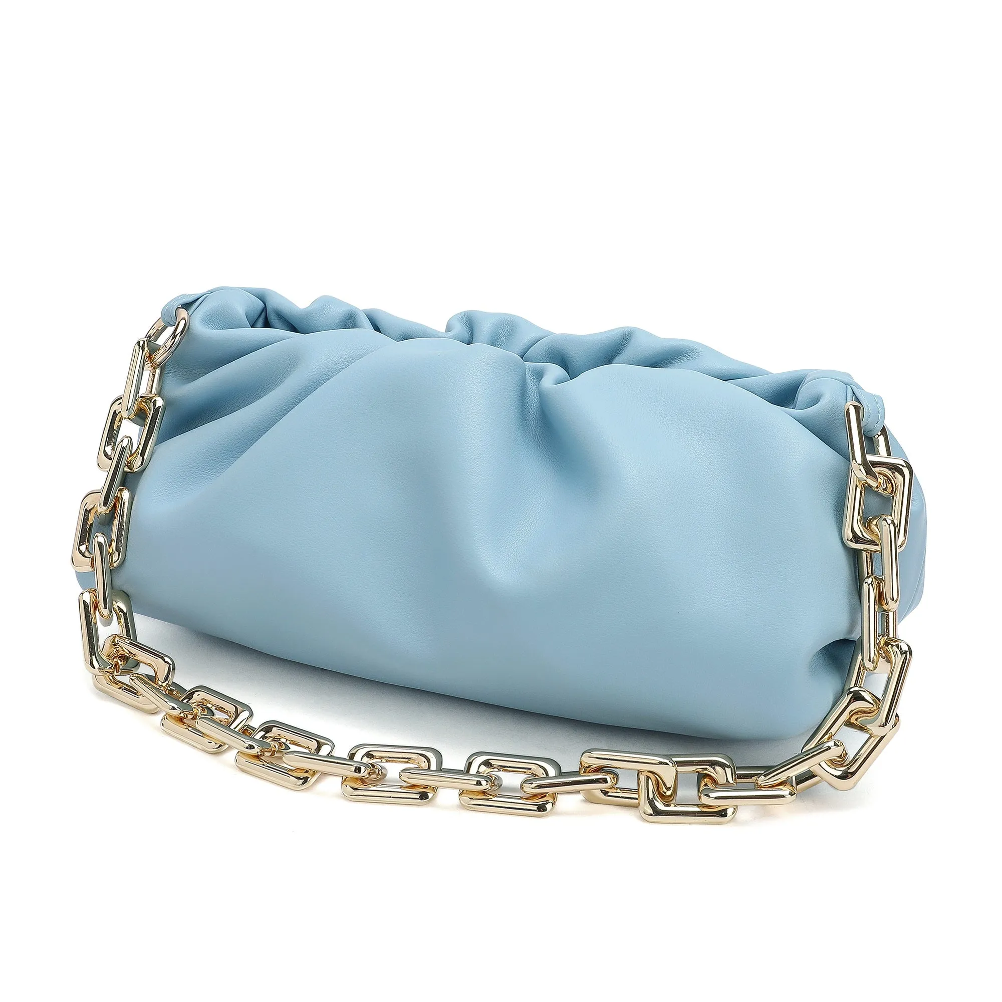 Tiffany & Fred Quilted Sheepskin Leather Large Pouch/Shoulder Bag