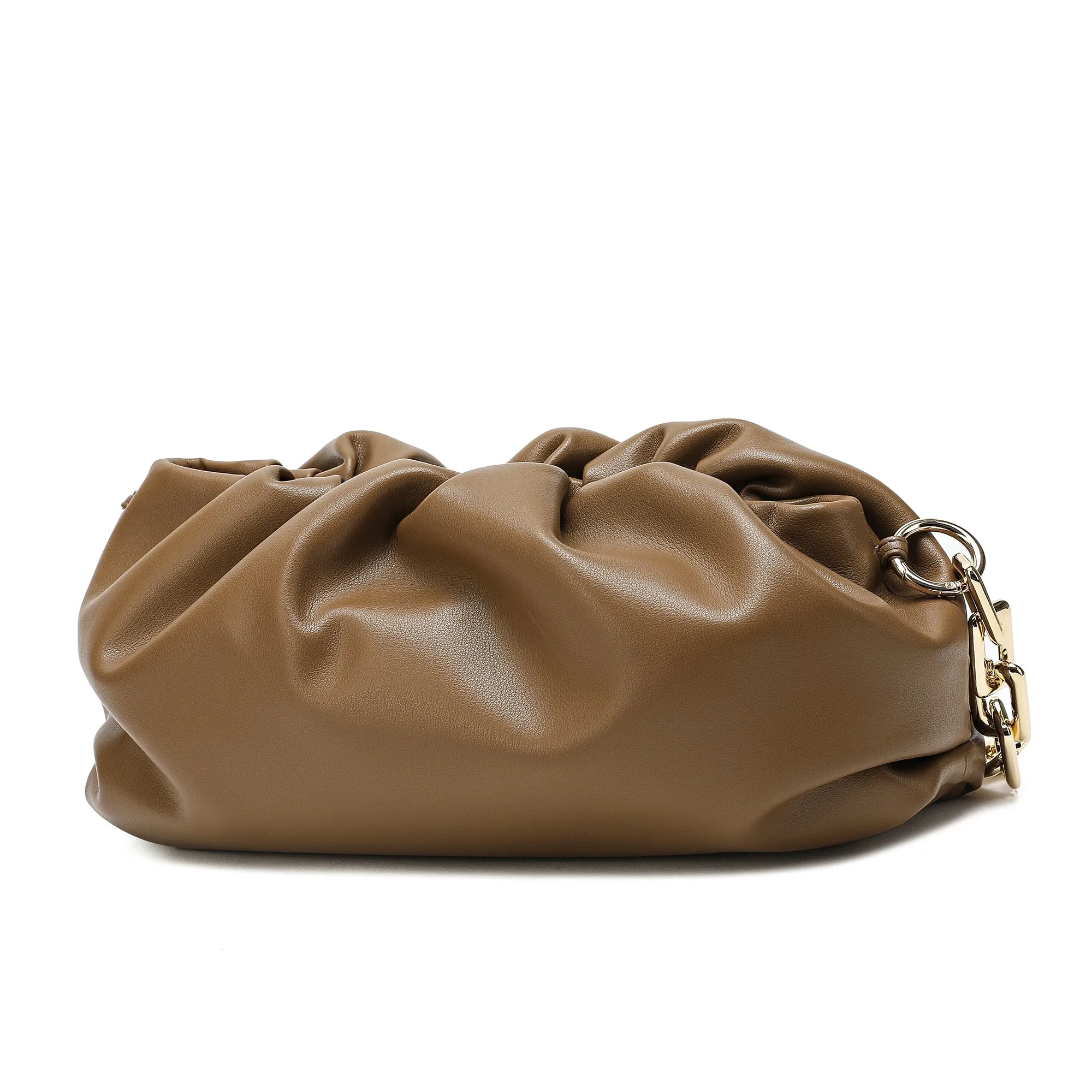Tiffany & Fred Quilted Sheepskin Leather Large Pouch/Shoulder Bag