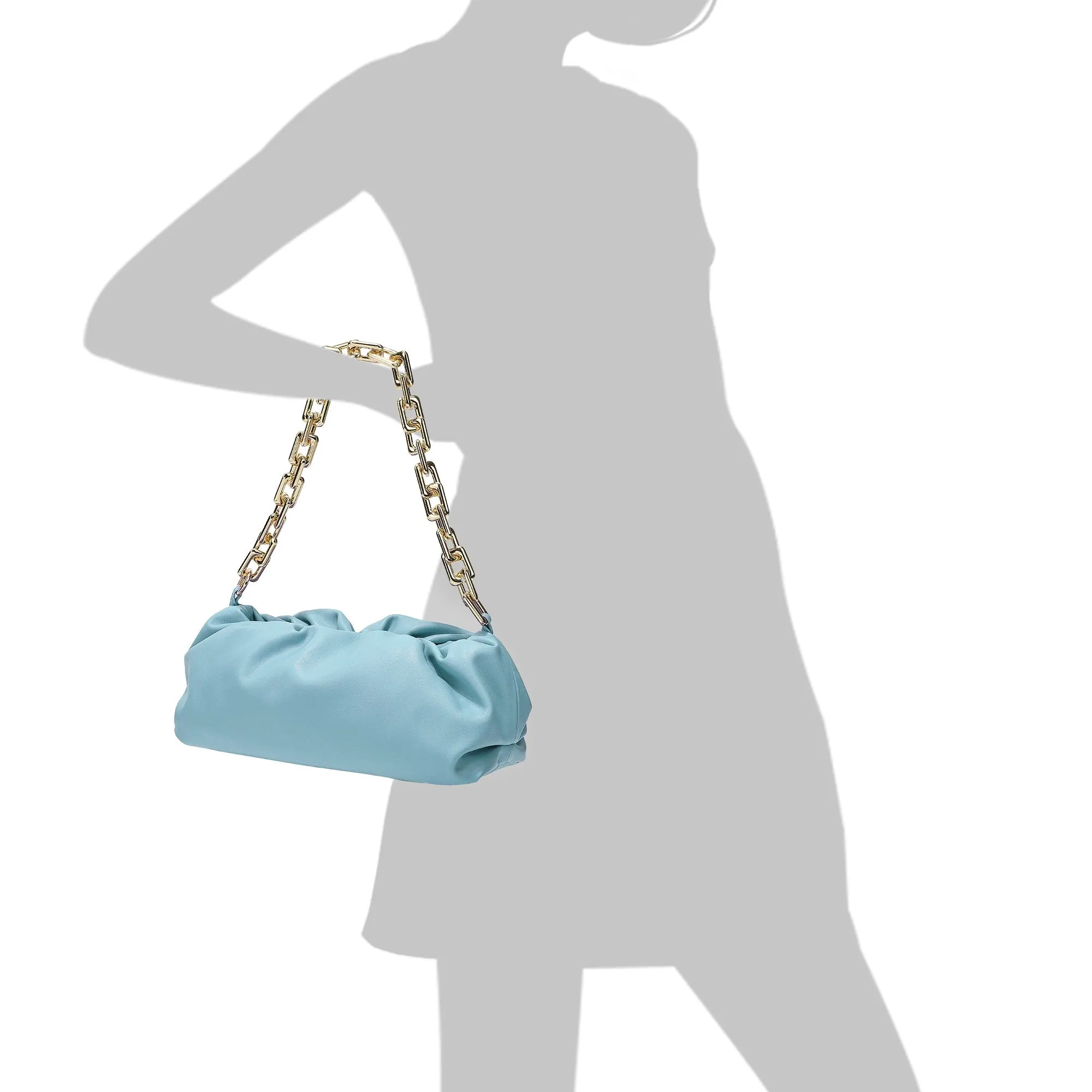Tiffany & Fred Quilted Sheepskin Leather Large Pouch/Shoulder Bag