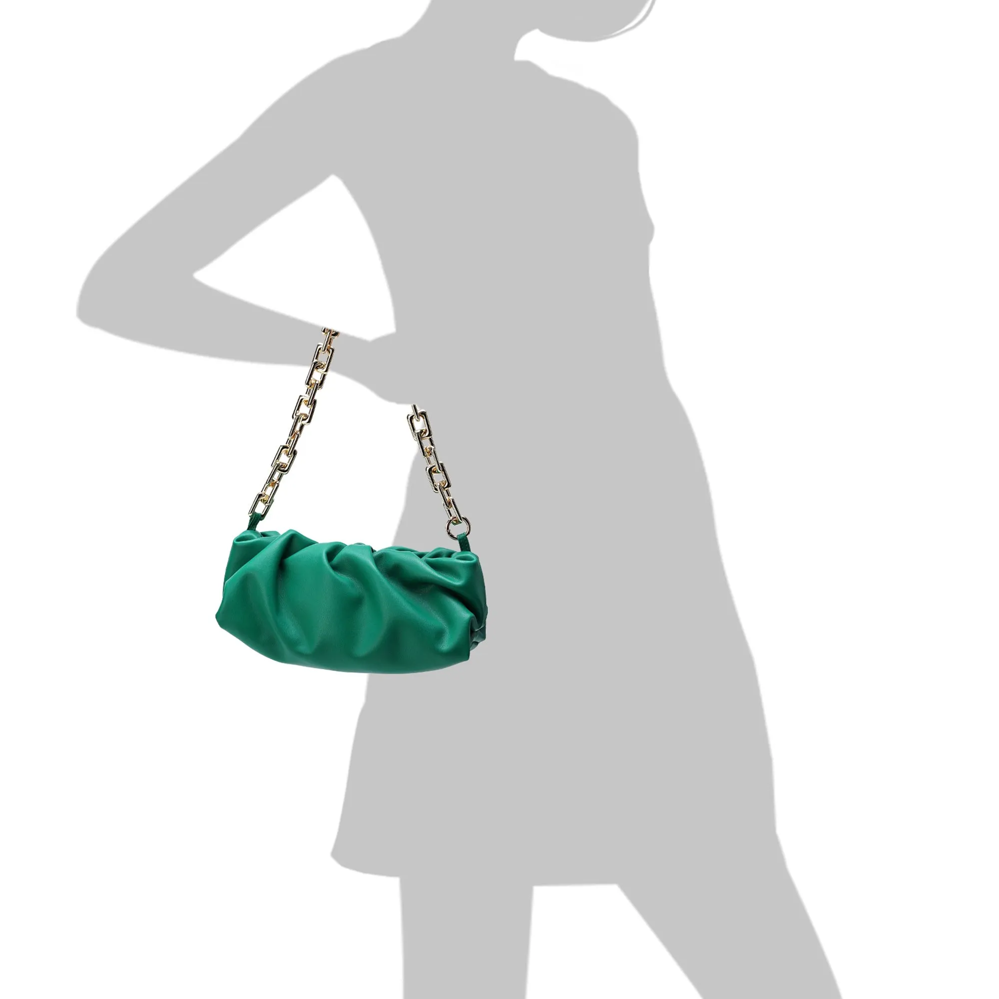 Tiffany & Fred Quilted Sheepskin Leather Large Pouch/Shoulder Bag