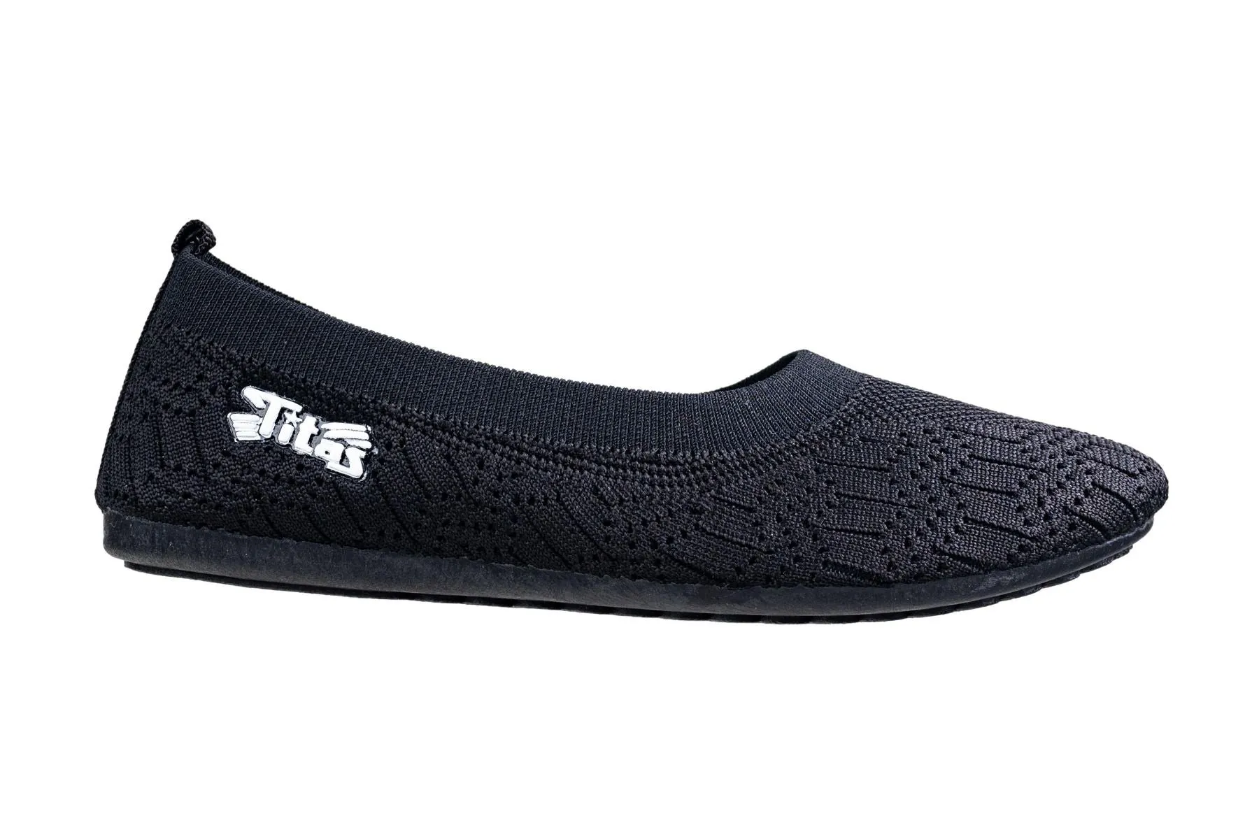 Titas Ladies Black Canvas Shoe