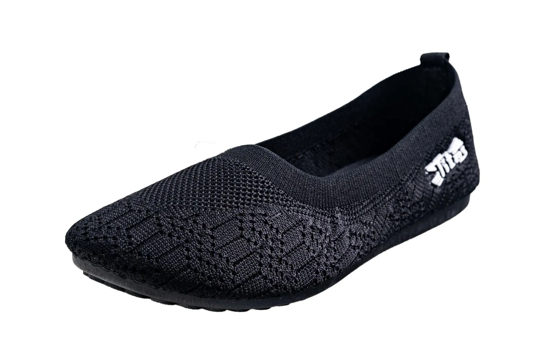 Titas Ladies Black Canvas Shoe