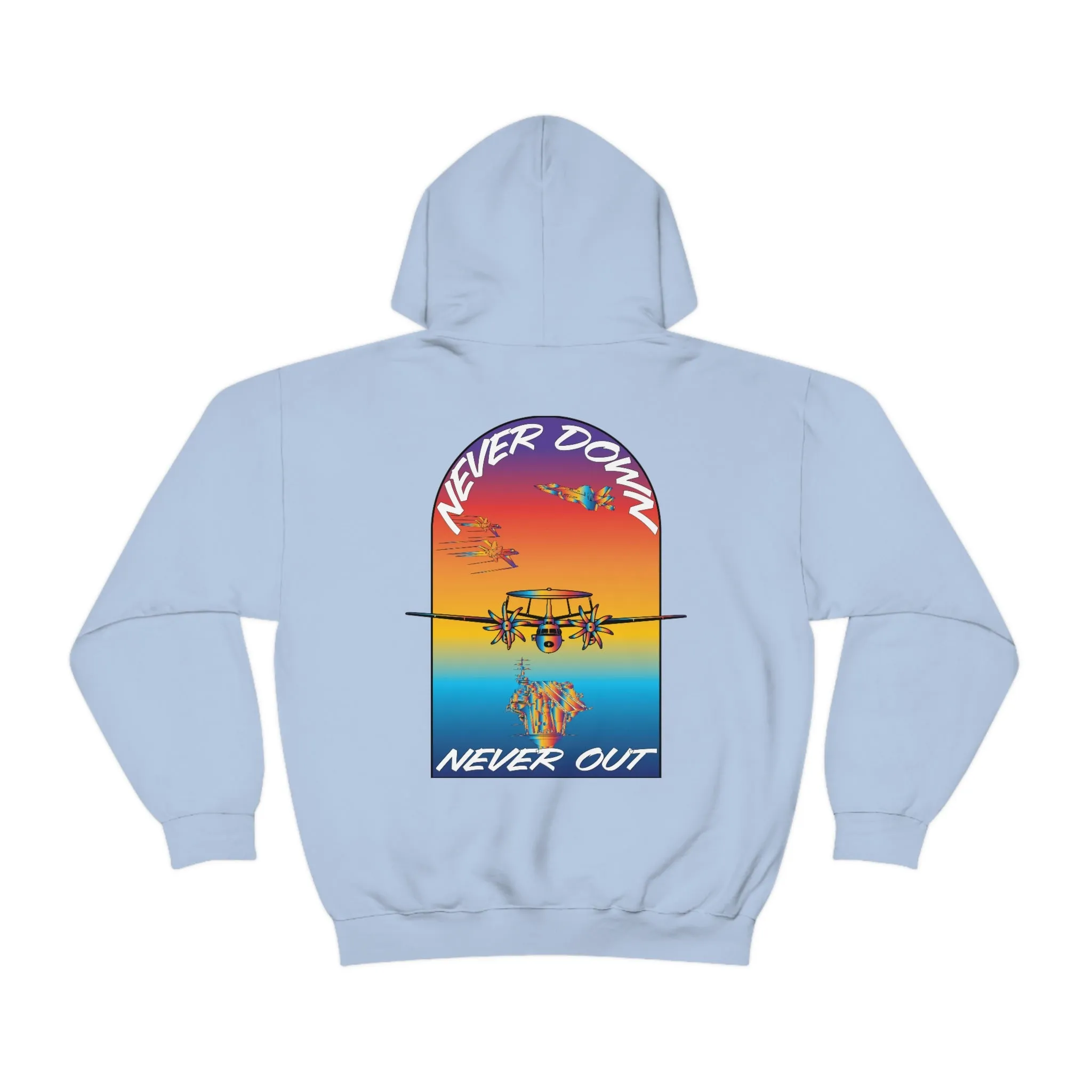 T.R MATSON COLLAB HOODIE: NEVER DOWN, NEVER OUT