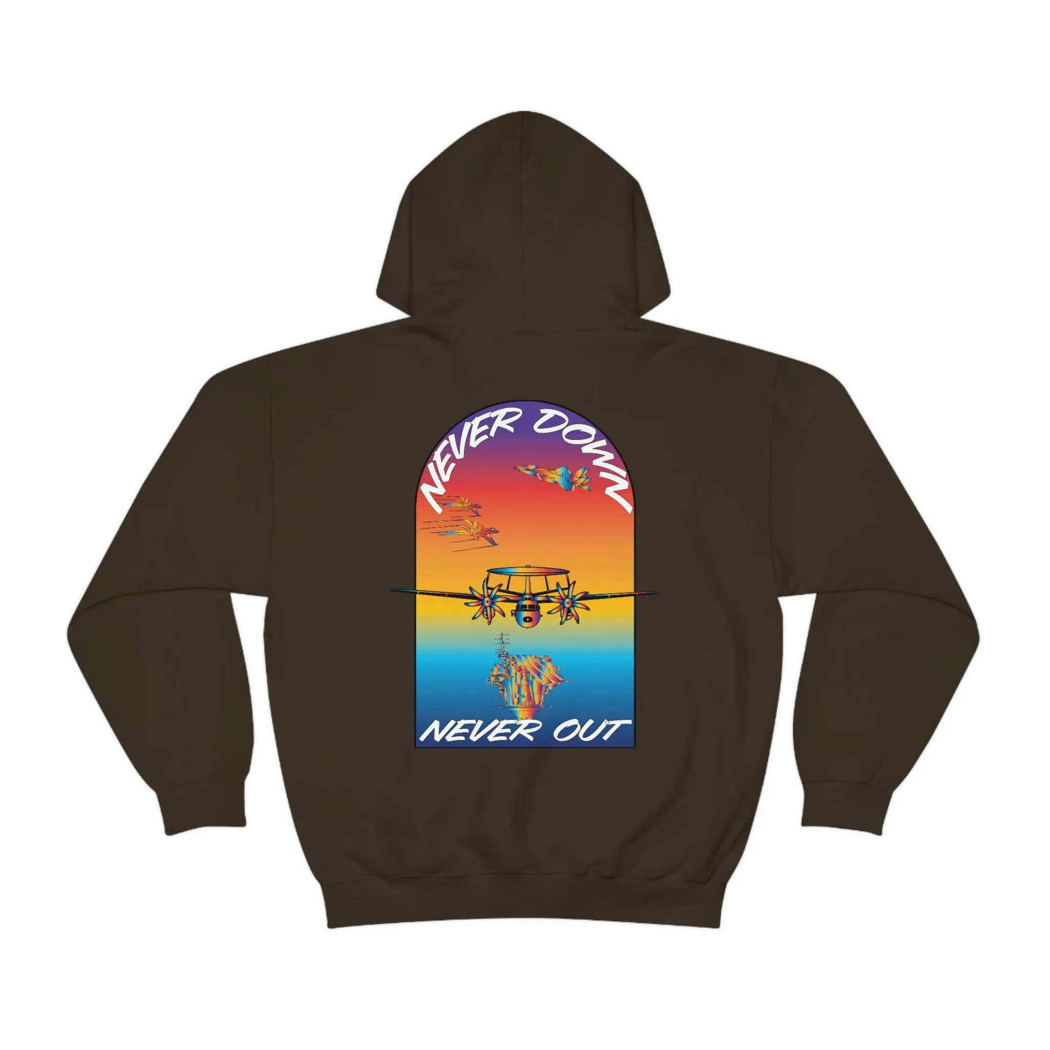 T.R MATSON COLLAB HOODIE: NEVER DOWN, NEVER OUT