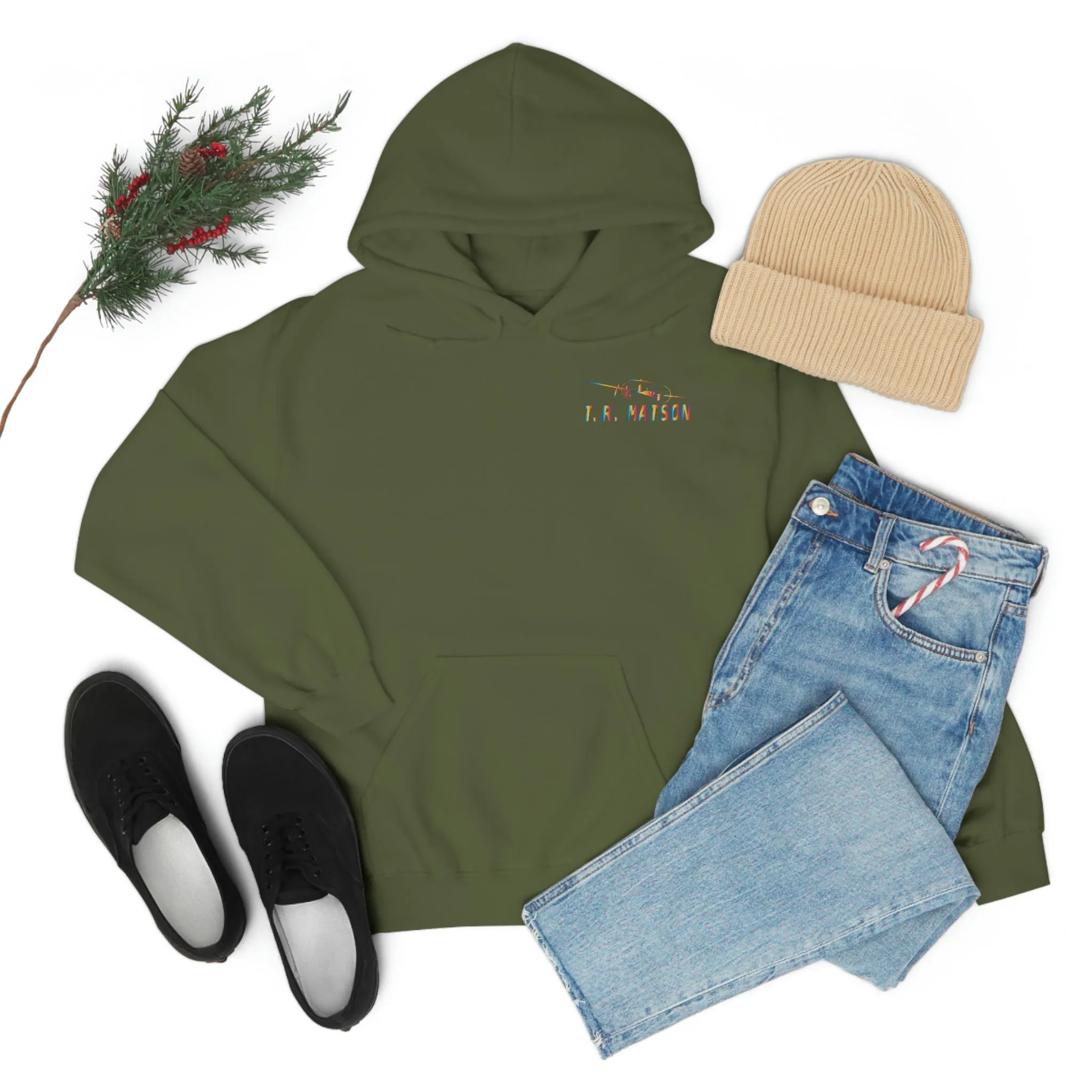 T.R MATSON COLLAB HOODIE: NEVER DOWN, NEVER OUT