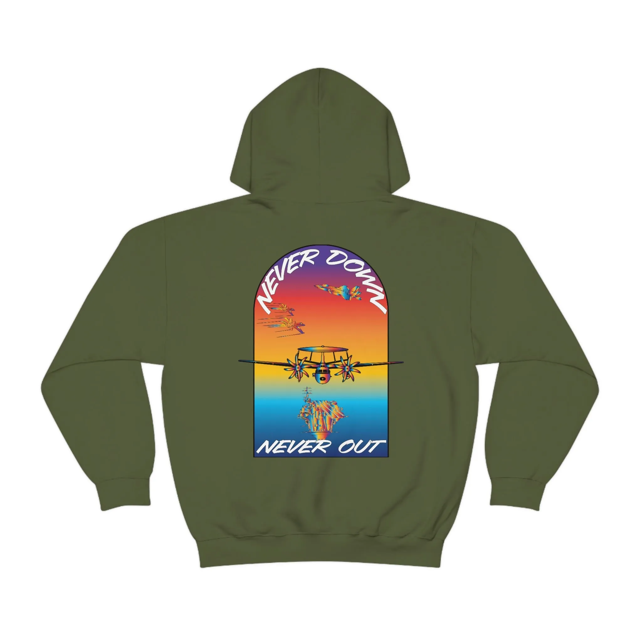 T.R MATSON COLLAB HOODIE: NEVER DOWN, NEVER OUT