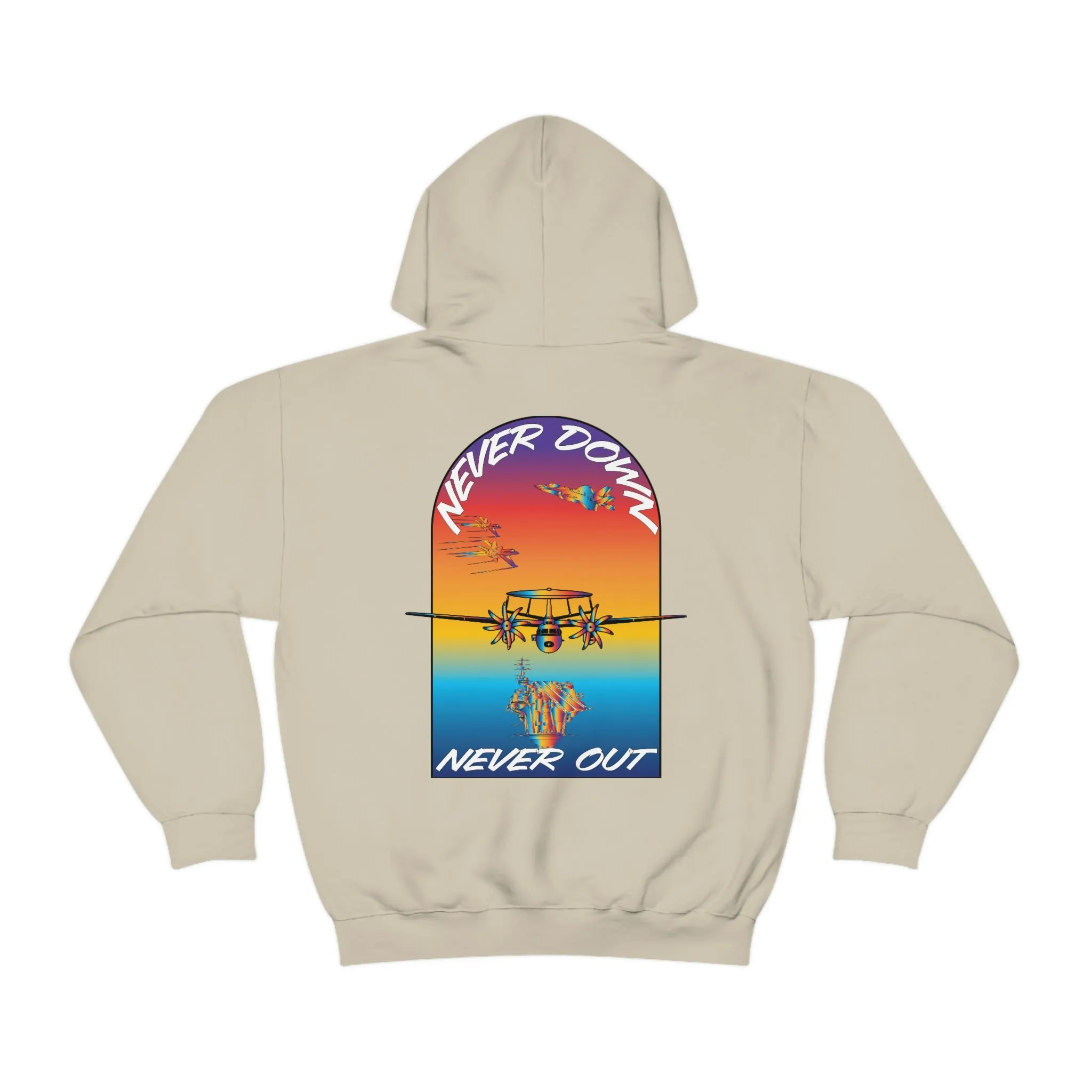 T.R MATSON COLLAB HOODIE: NEVER DOWN, NEVER OUT