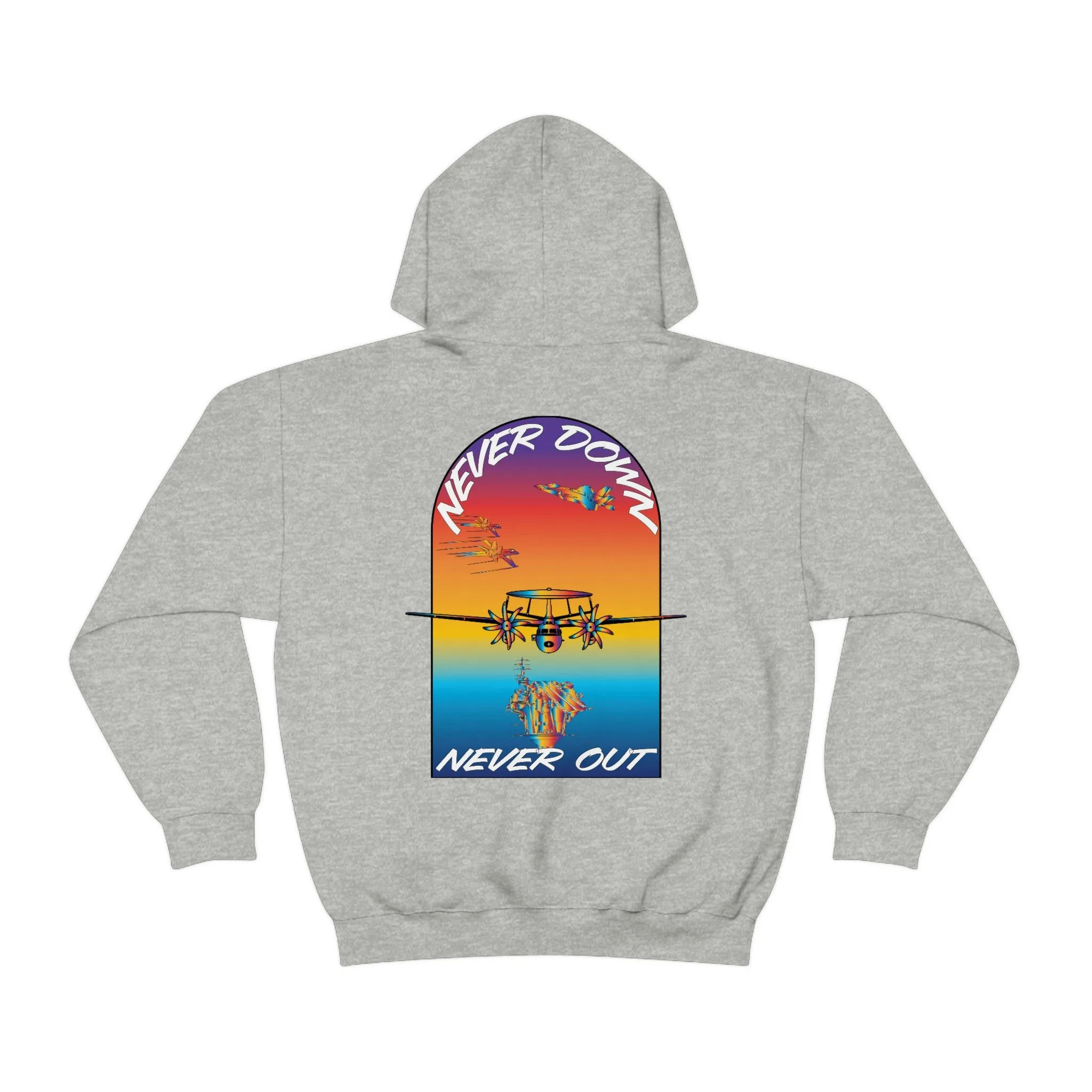 T.R MATSON COLLAB HOODIE: NEVER DOWN, NEVER OUT
