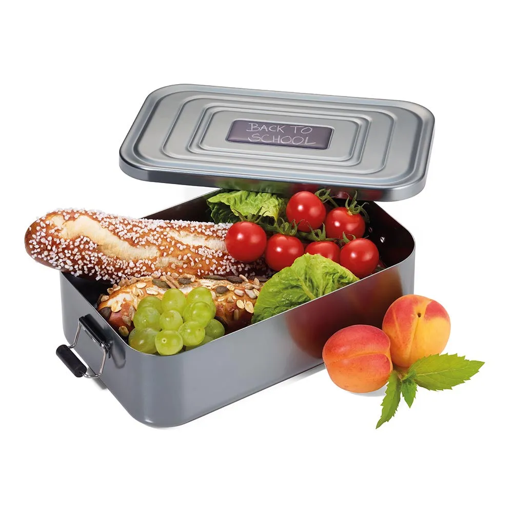 Troika Lunchbox XL with Clip-Lock Back To School - XL Aluminium
