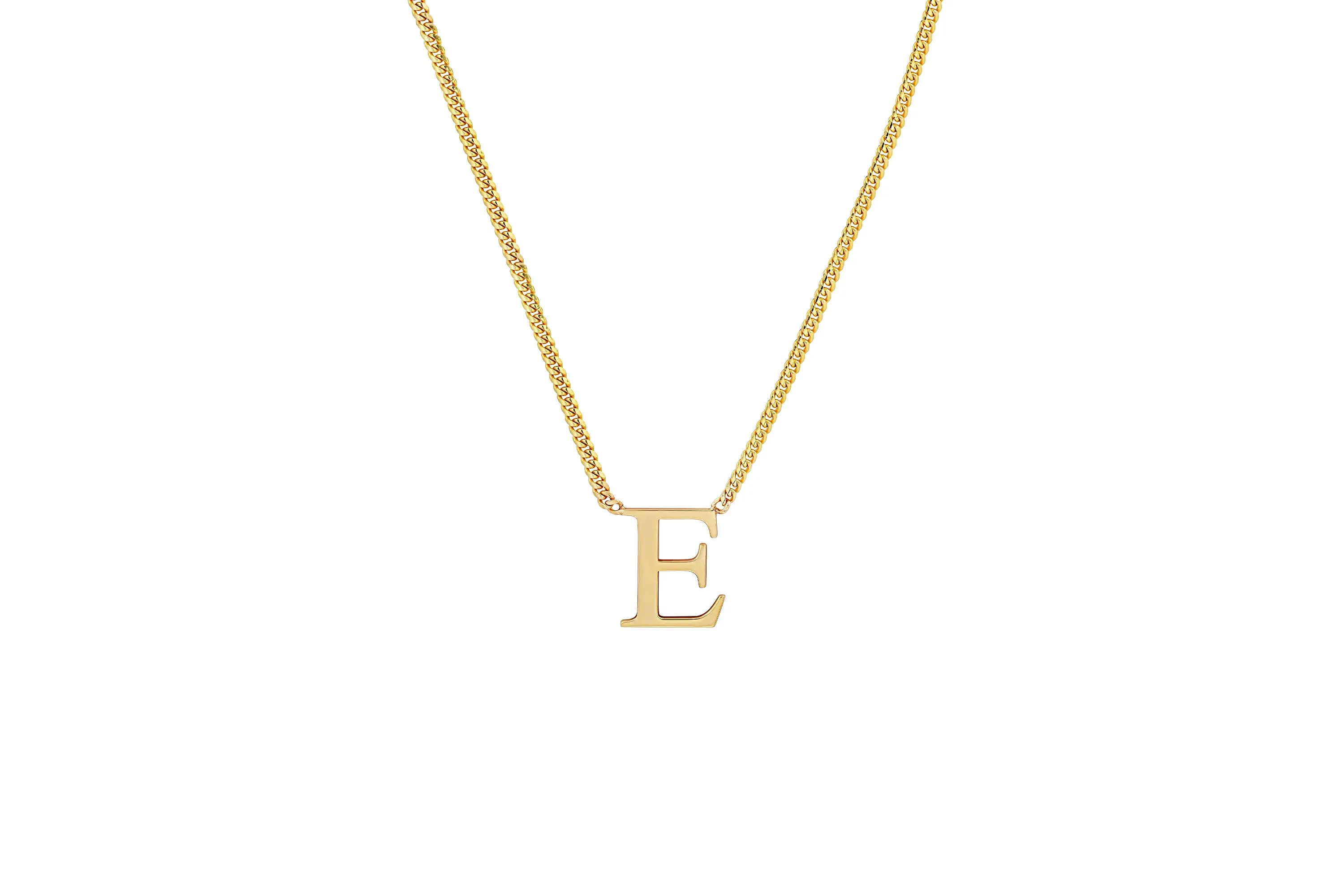 Uppercase Roman Times Initial Necklace