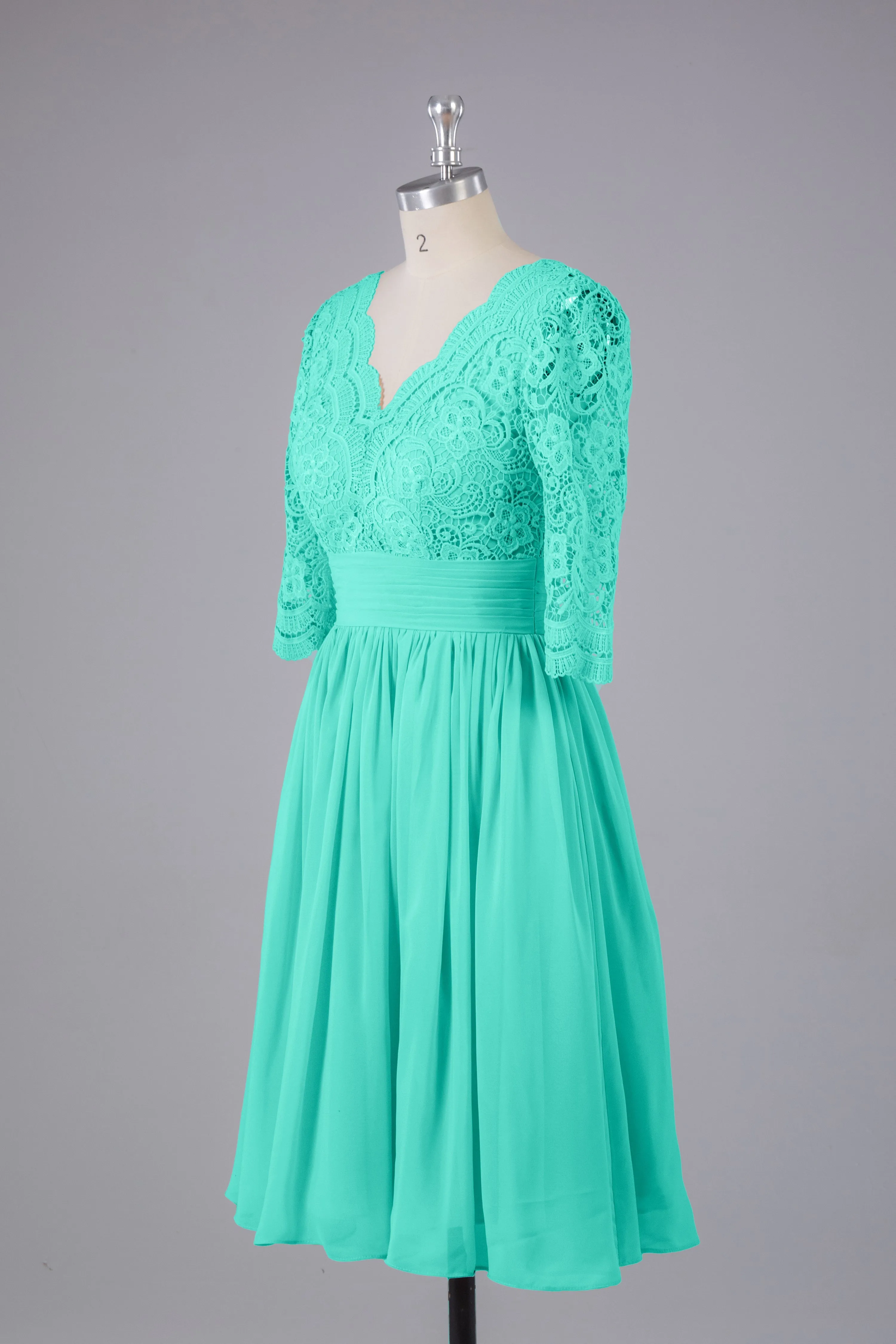 V-Back Knee Length  Bridesmaid Dresses