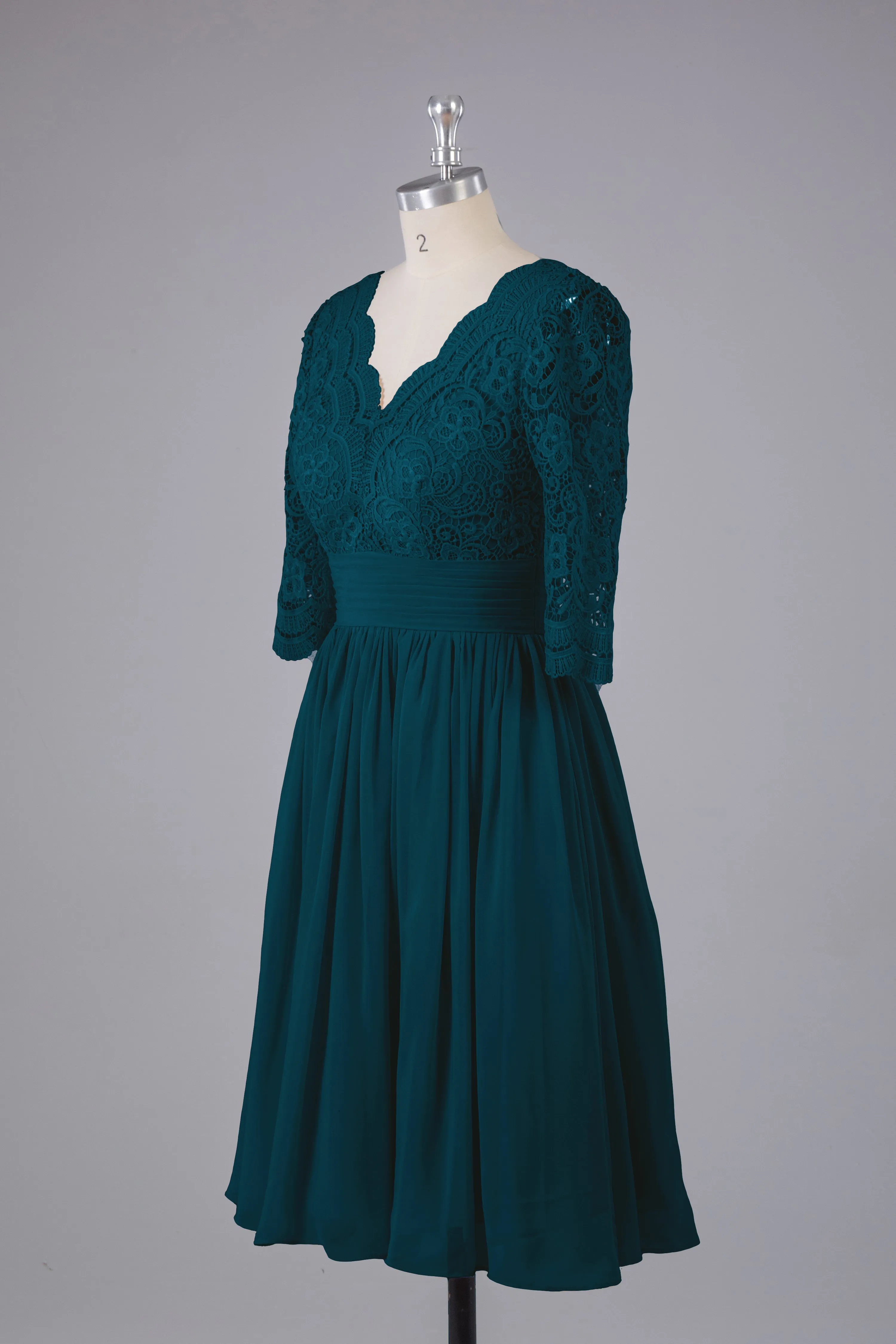 V-Back Knee Length  Bridesmaid Dresses