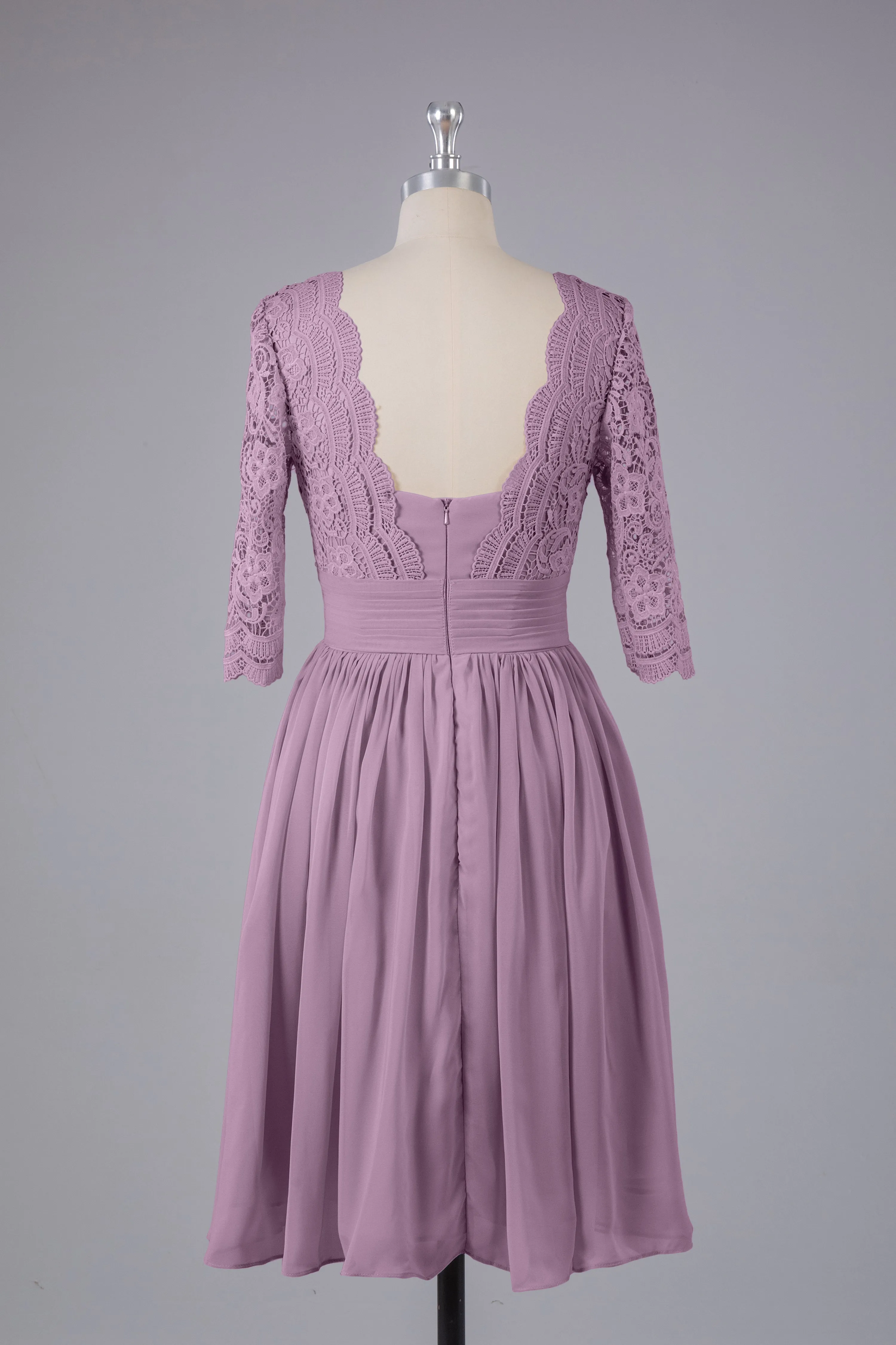V-Back Knee Length  Bridesmaid Dresses