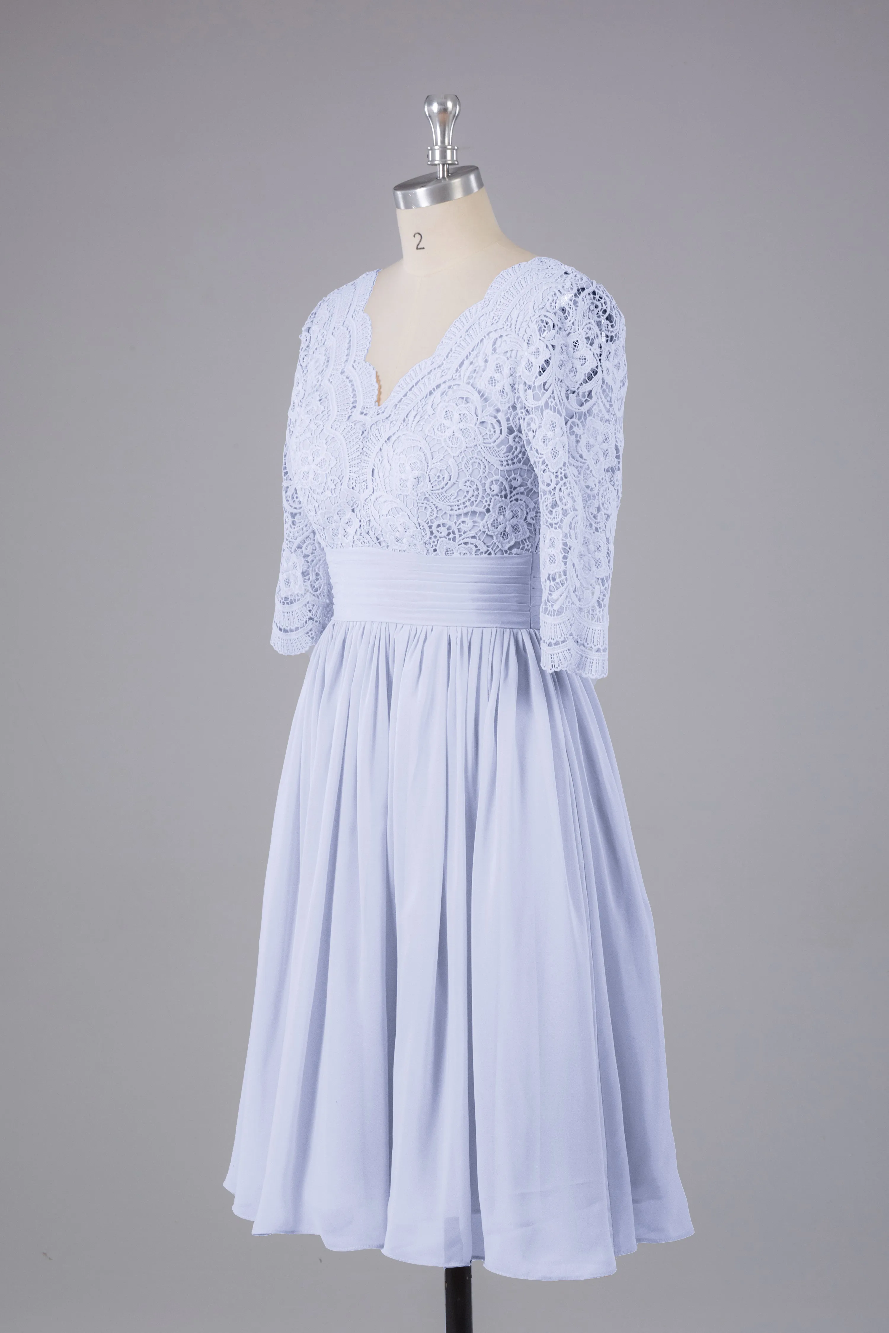 V-Back Knee Length  Bridesmaid Dresses