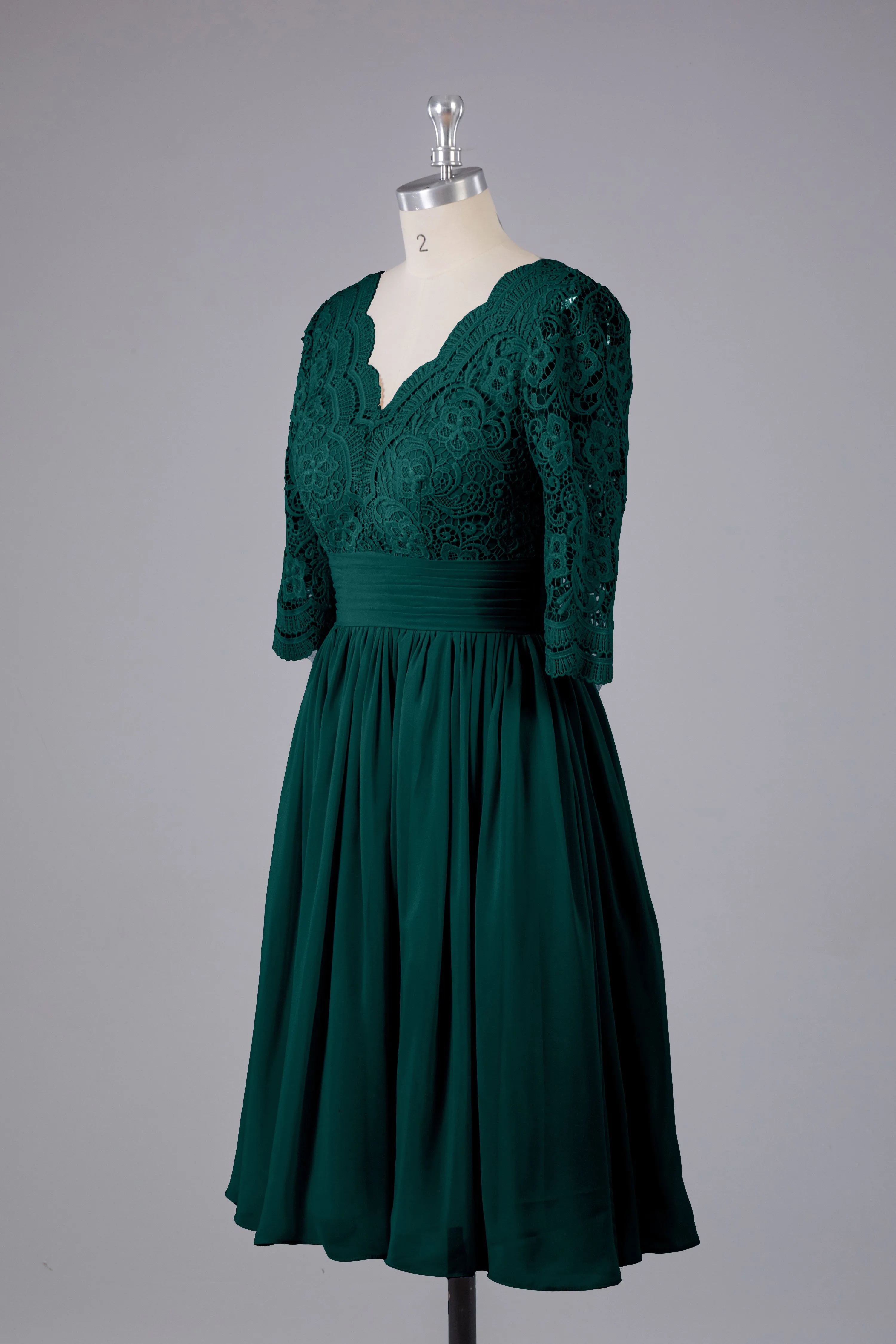 V-Back Knee Length  Bridesmaid Dresses