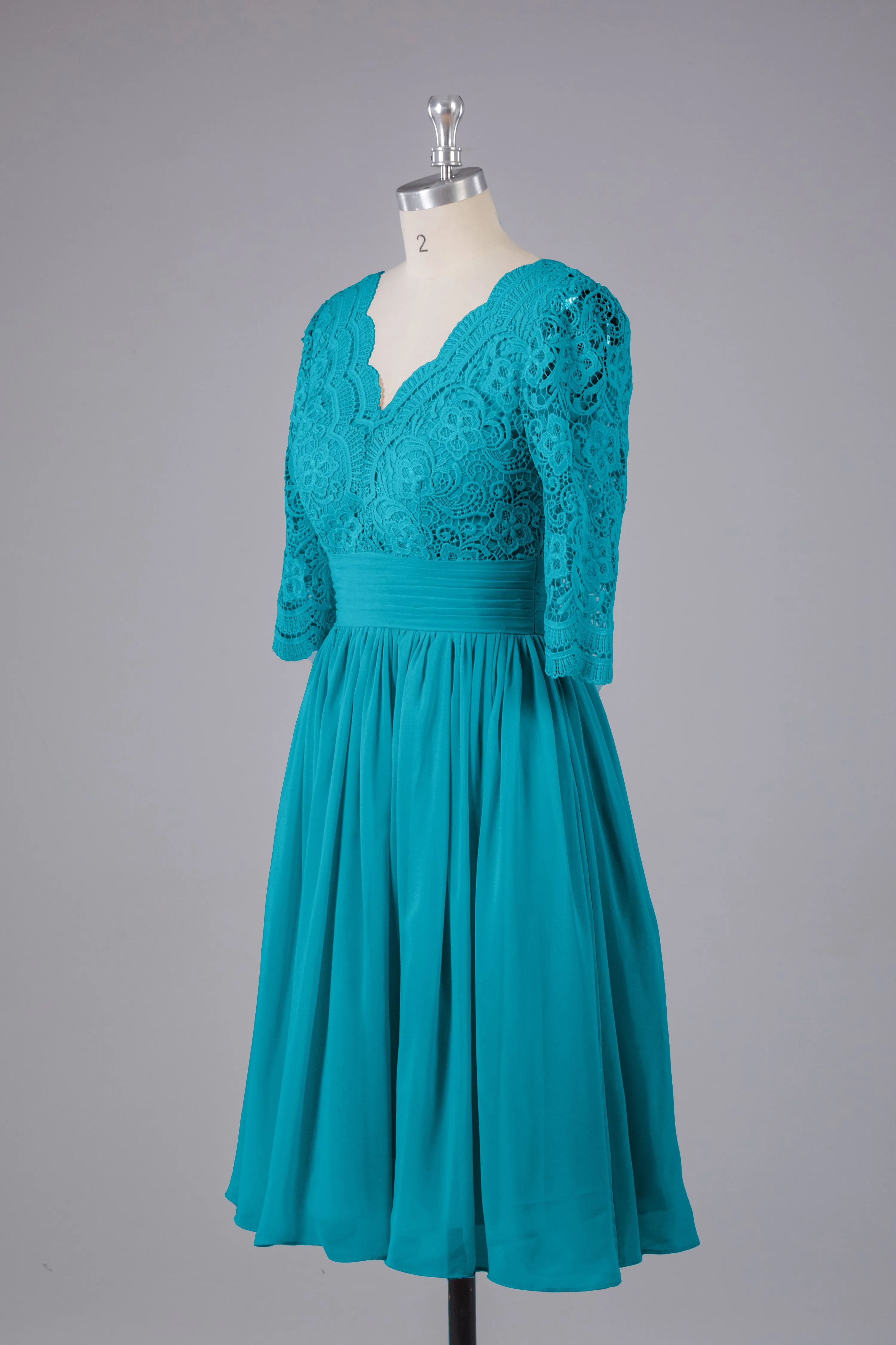V-Back Knee Length  Bridesmaid Dresses