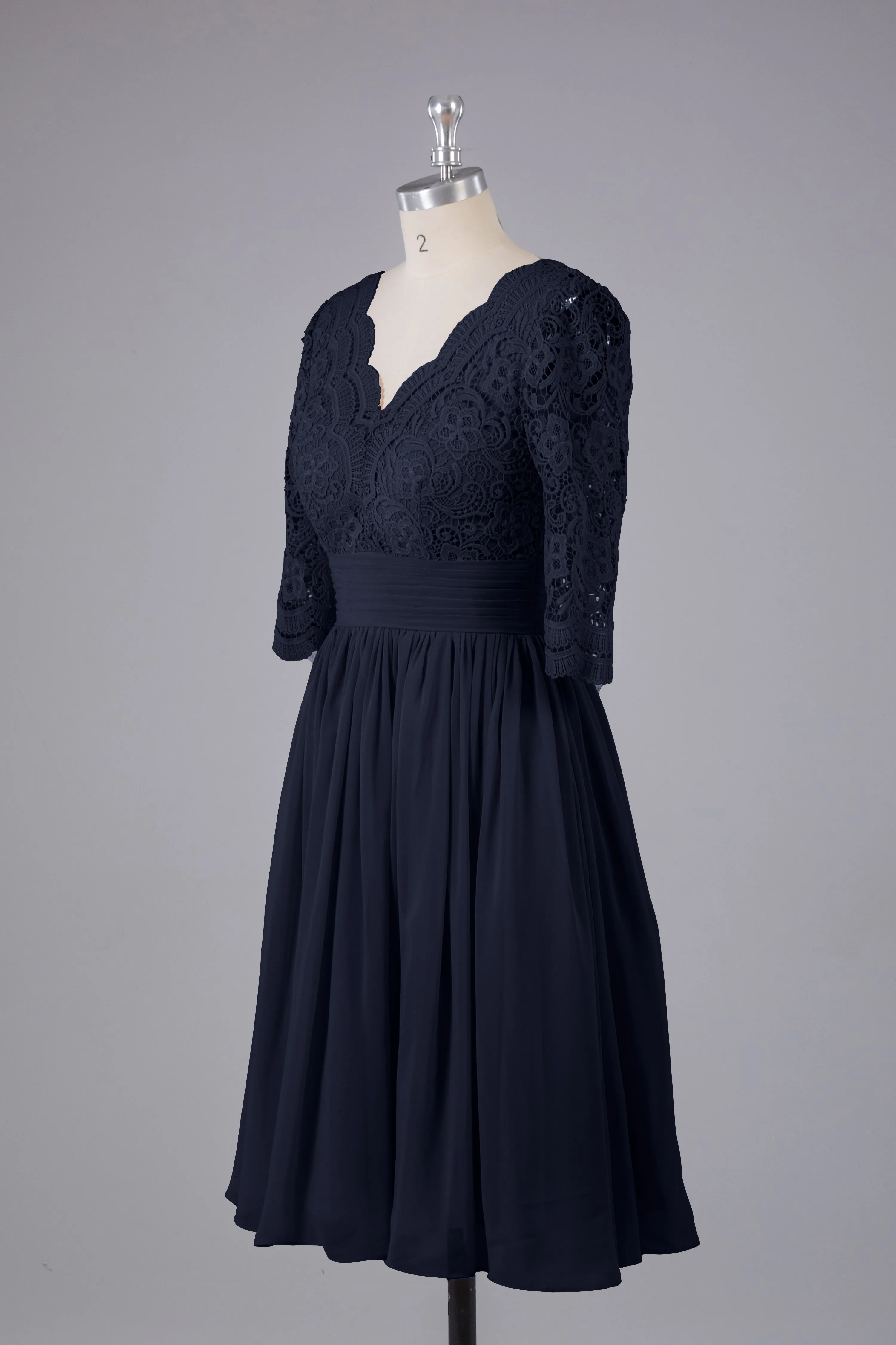 V-Back Knee Length  Bridesmaid Dresses