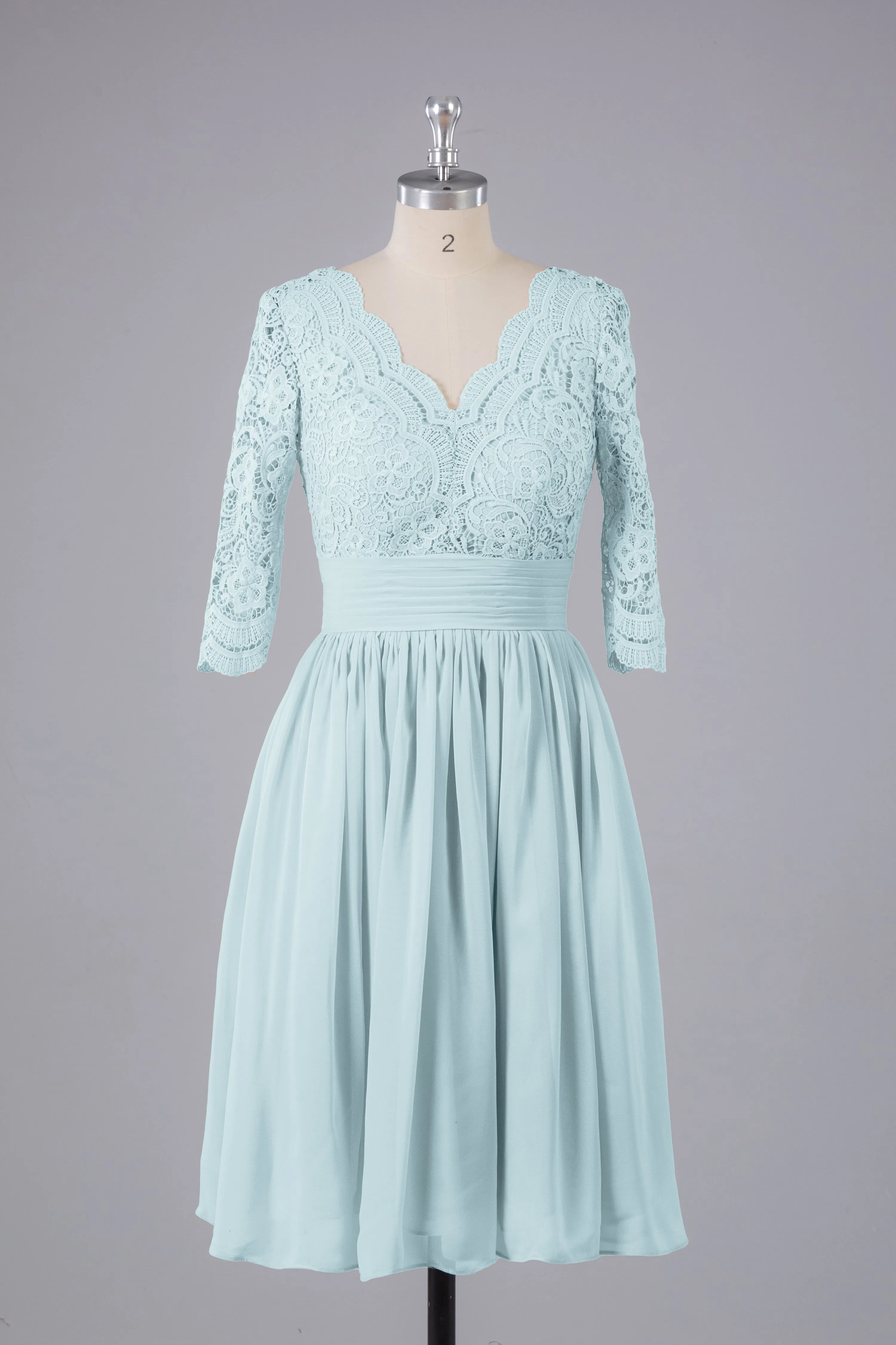 V-Back Knee Length  Bridesmaid Dresses