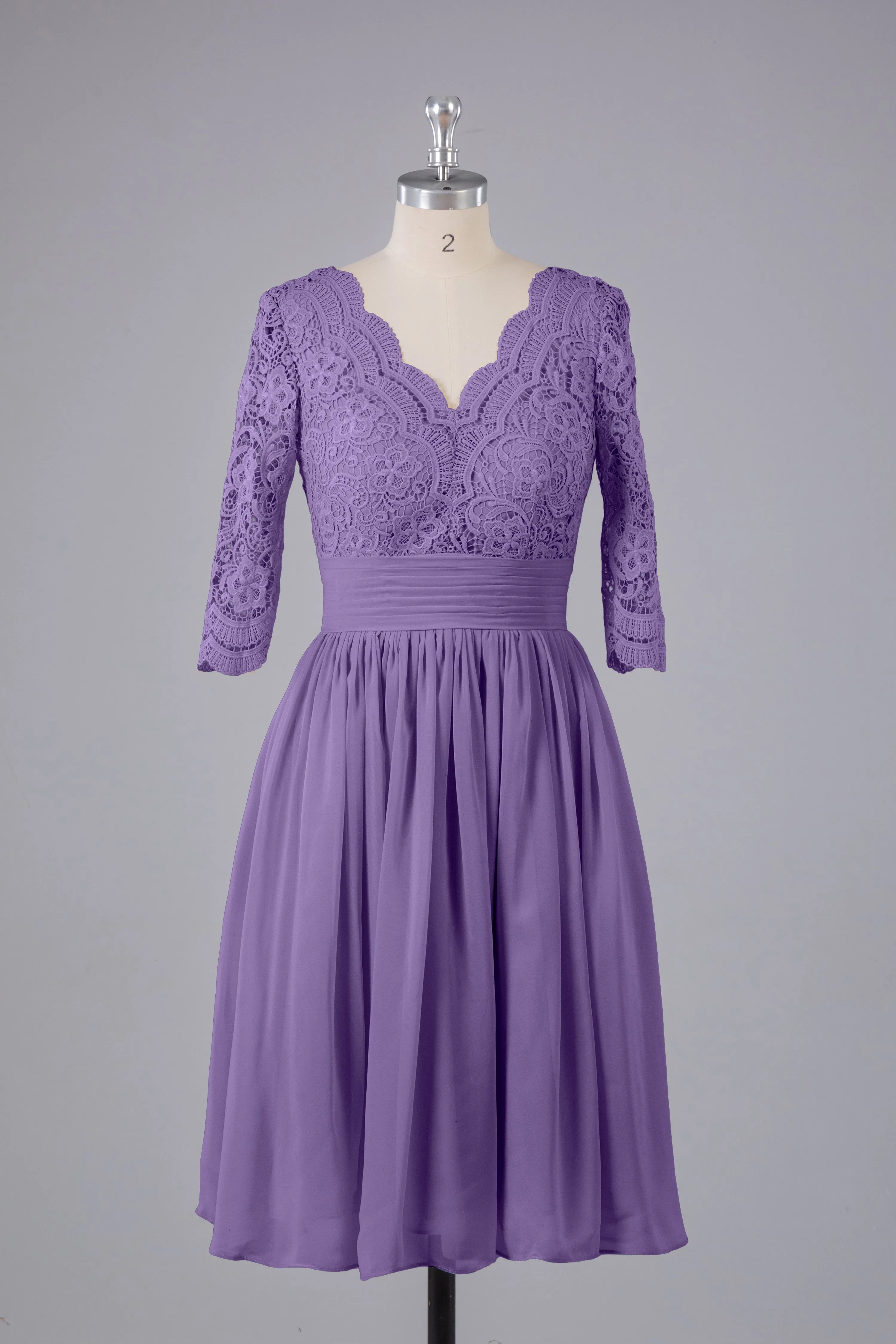 V-Back Knee Length  Bridesmaid Dresses