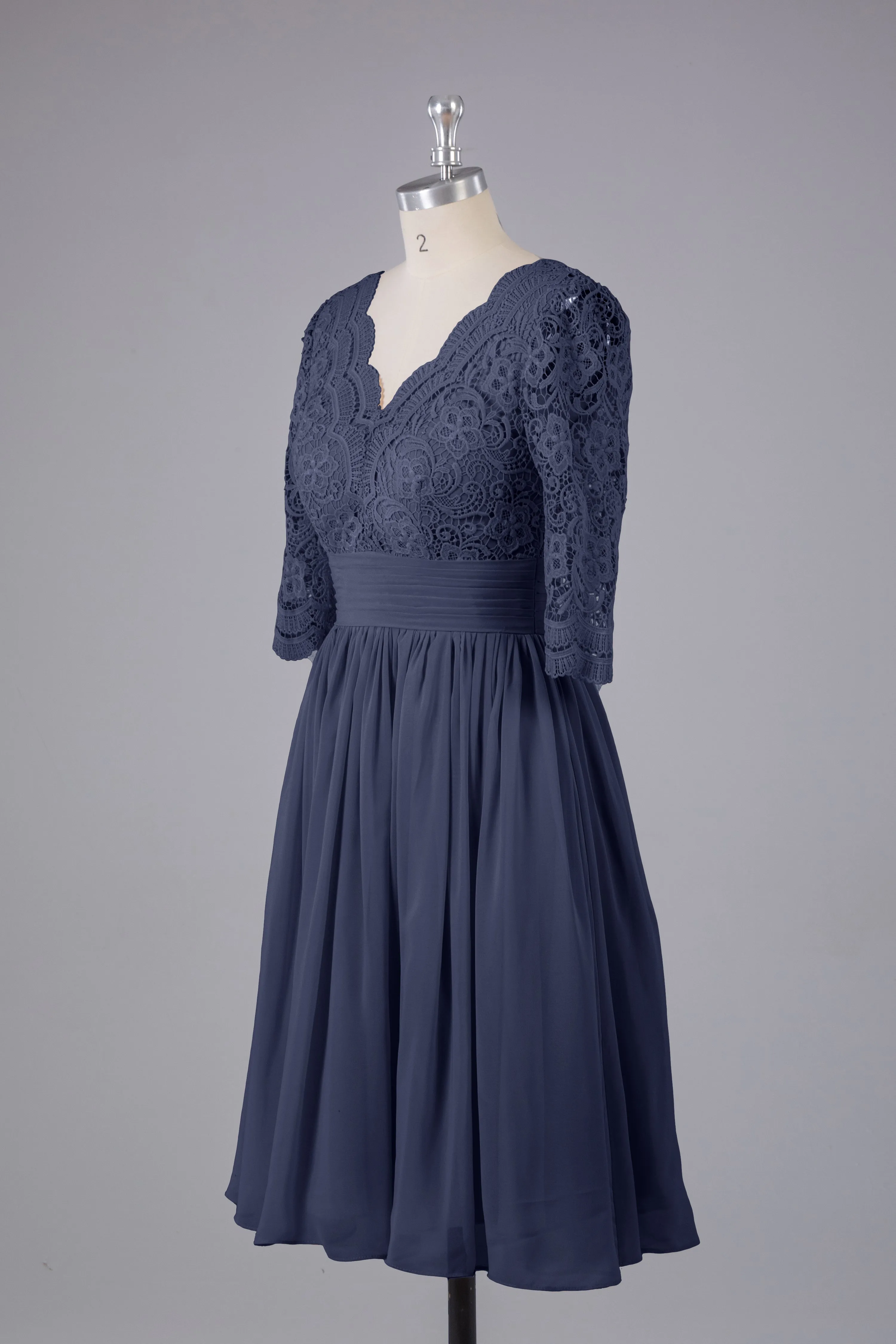 V-Back Knee Length  Bridesmaid Dresses