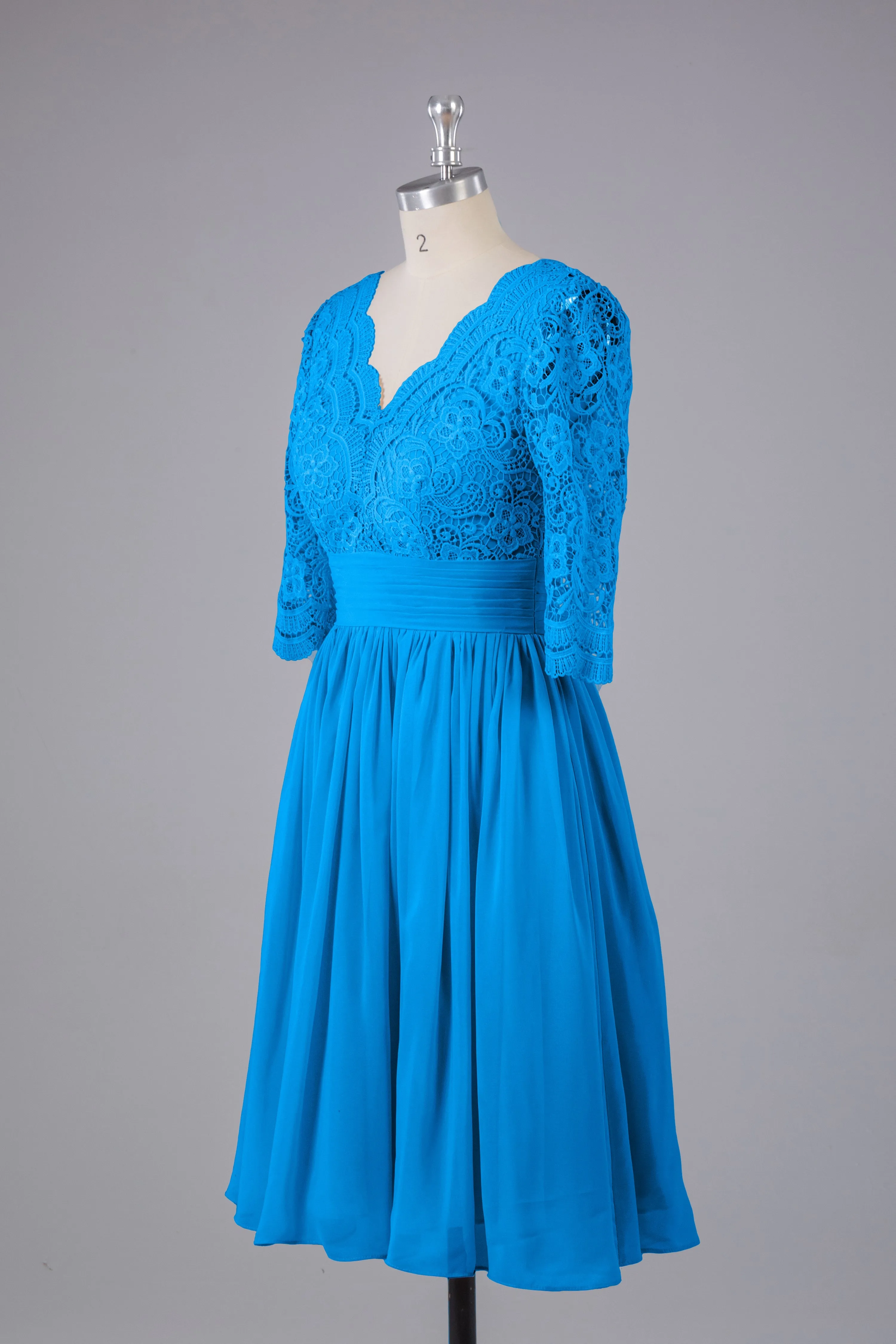V-Back Knee Length  Bridesmaid Dresses
