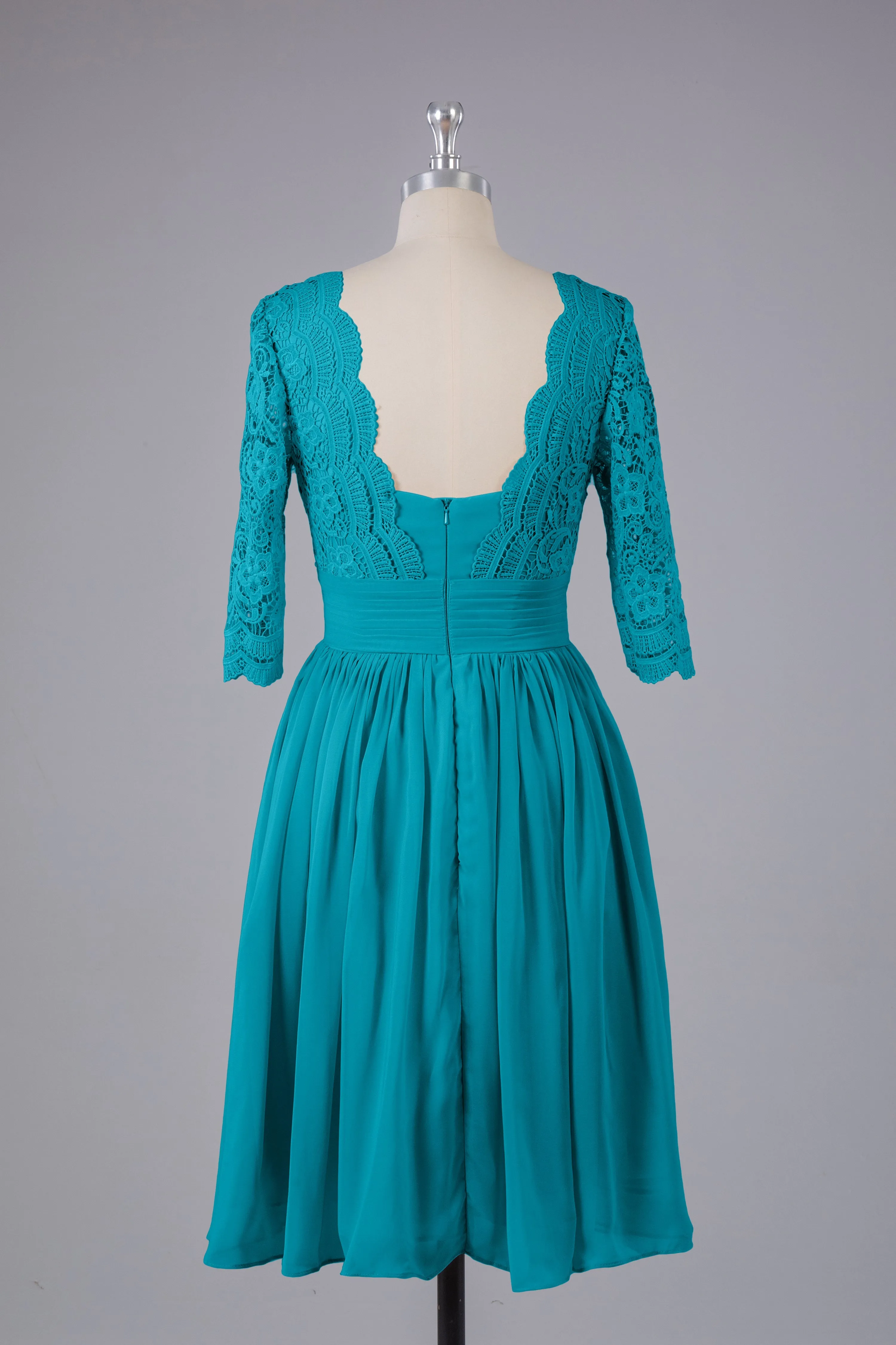 V-Back Knee Length  Bridesmaid Dresses
