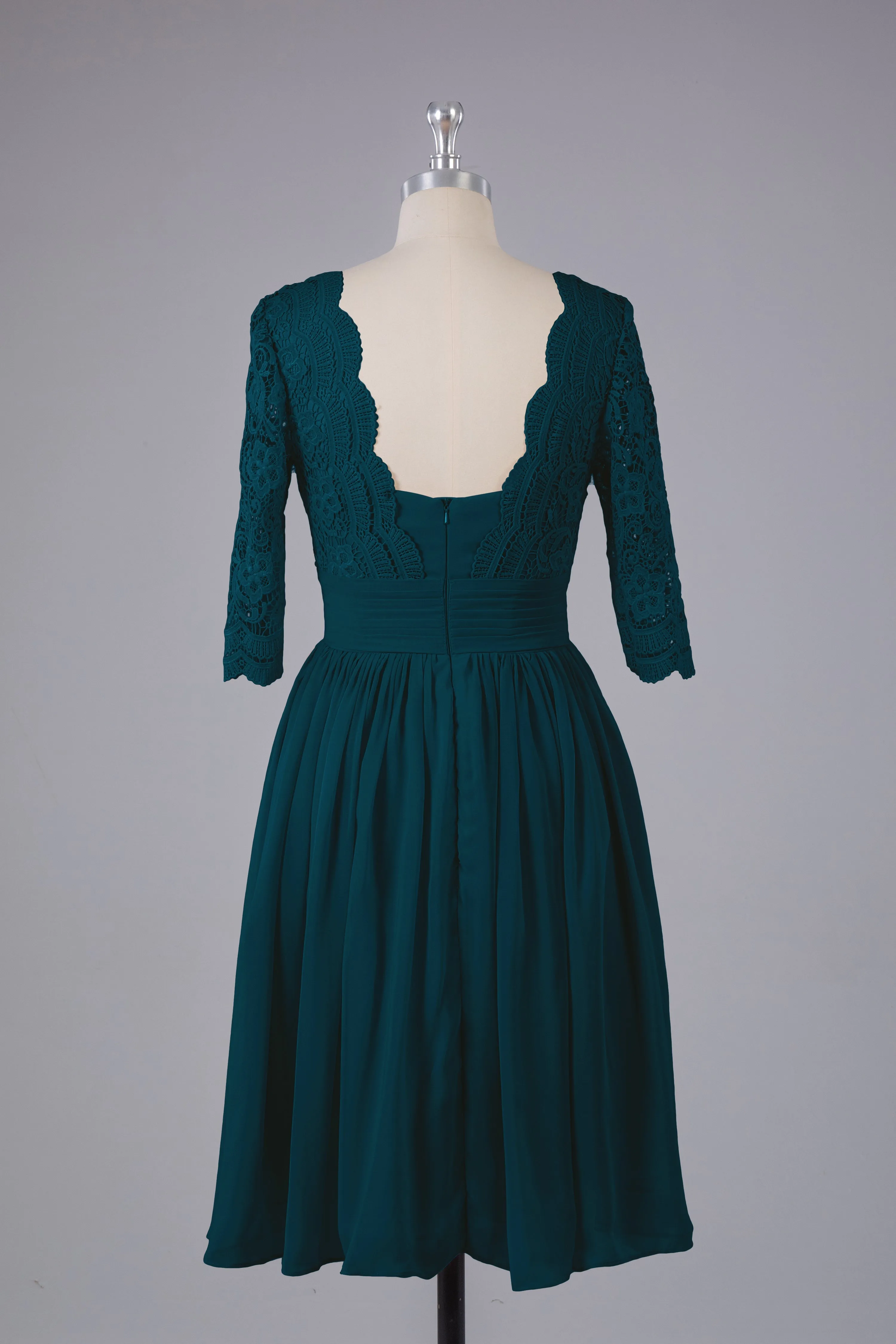 V-Back Knee Length  Bridesmaid Dresses