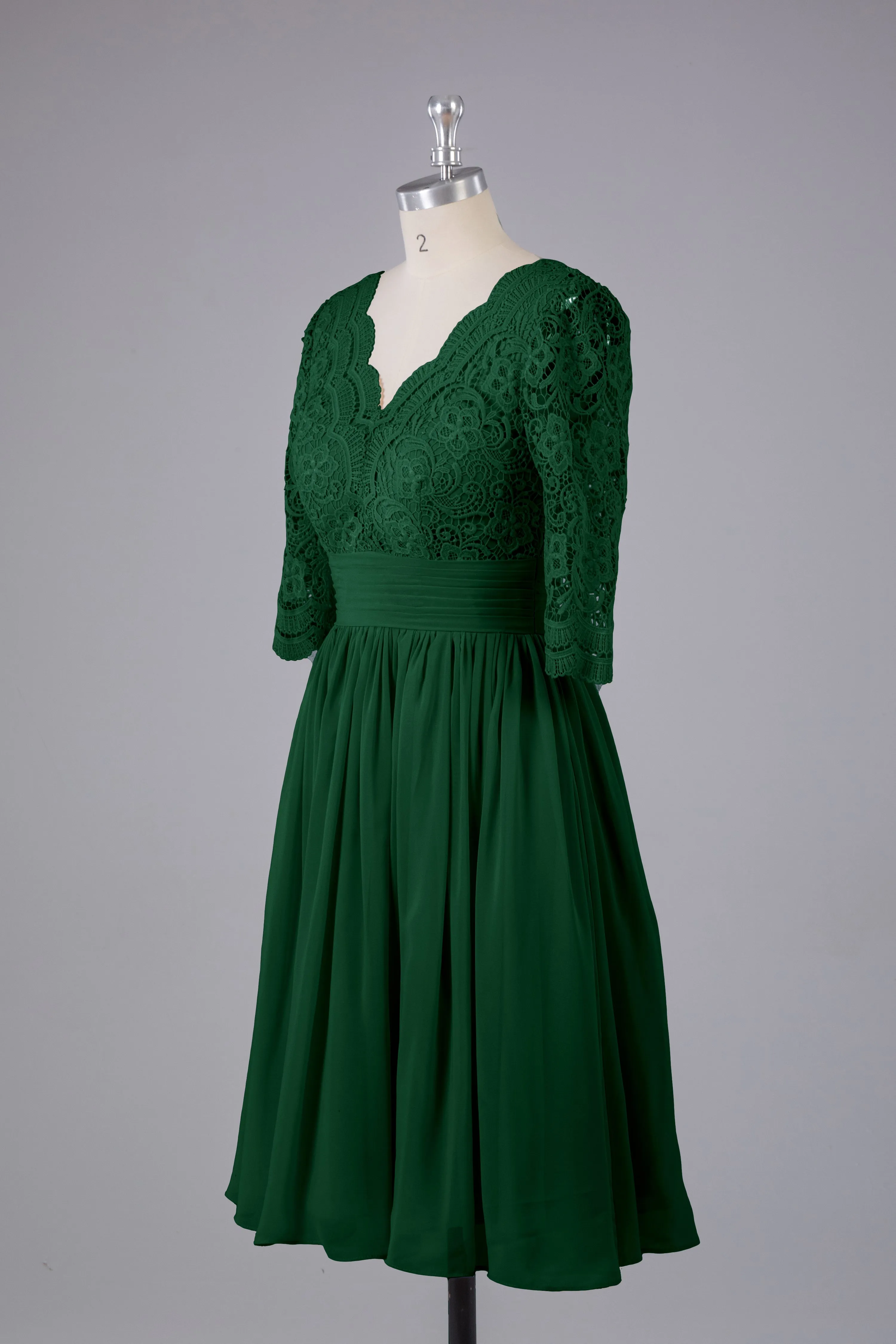 V-Back Knee Length  Bridesmaid Dresses