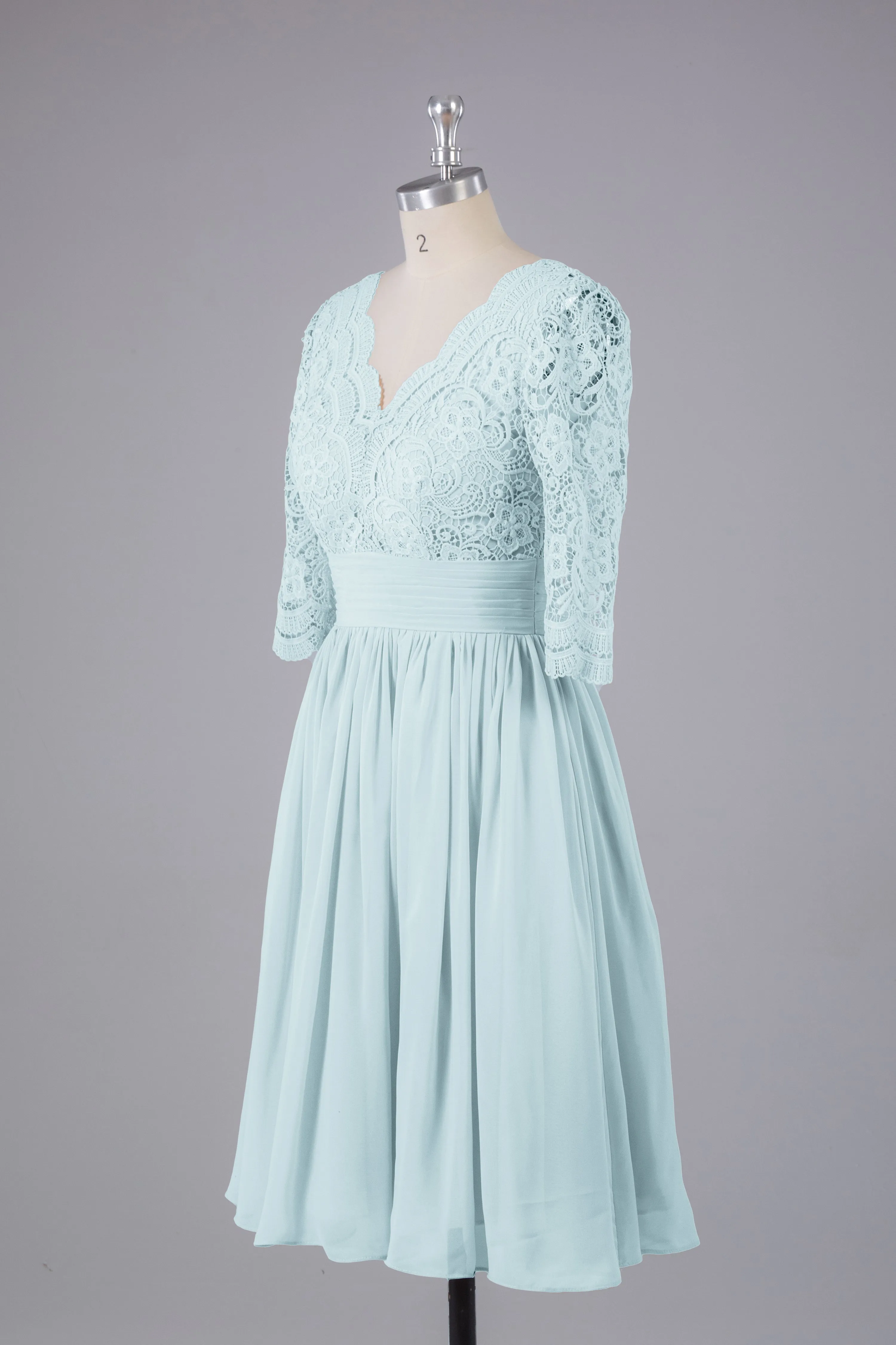 V-Back Knee Length  Bridesmaid Dresses