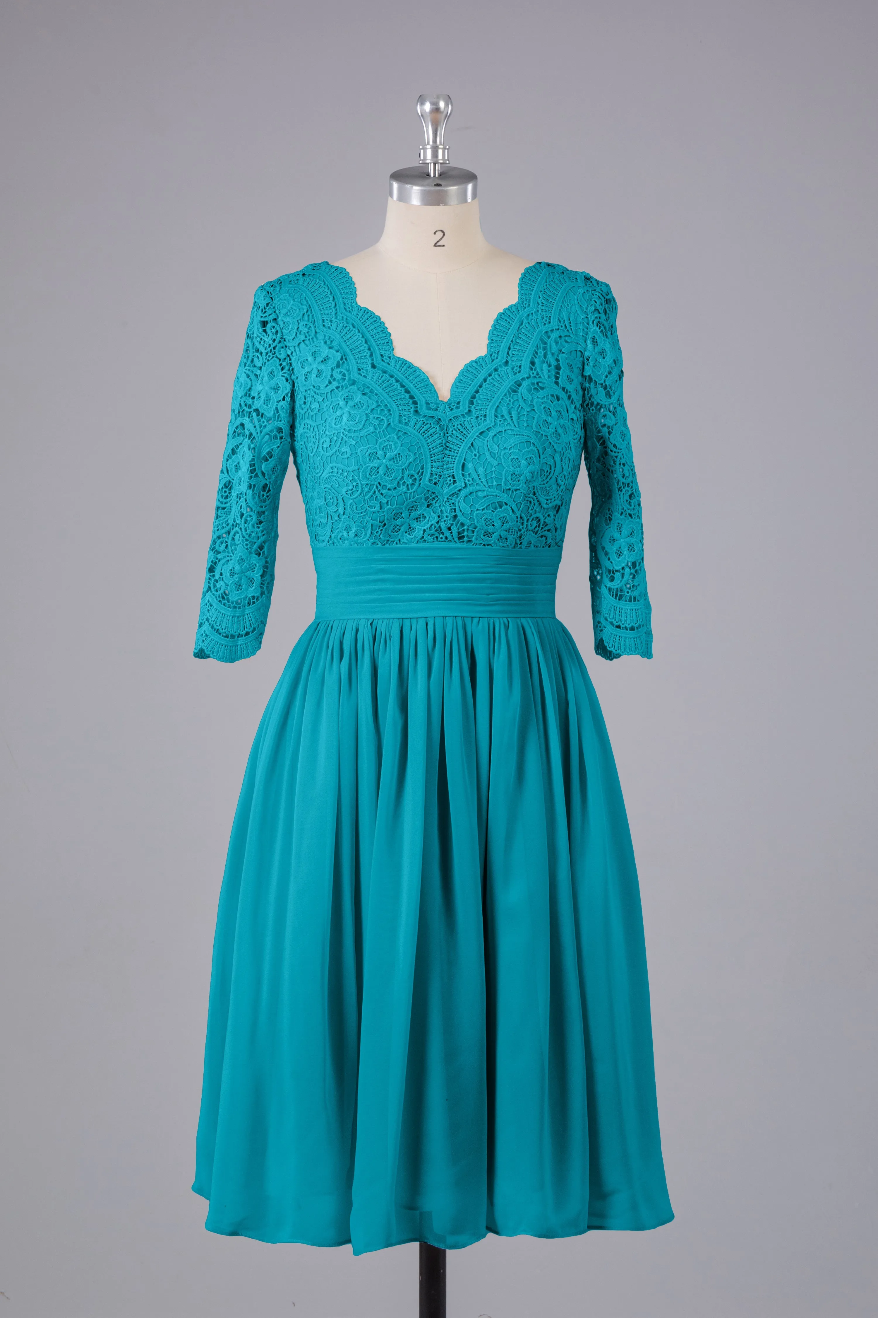 V-Back Knee Length  Bridesmaid Dresses