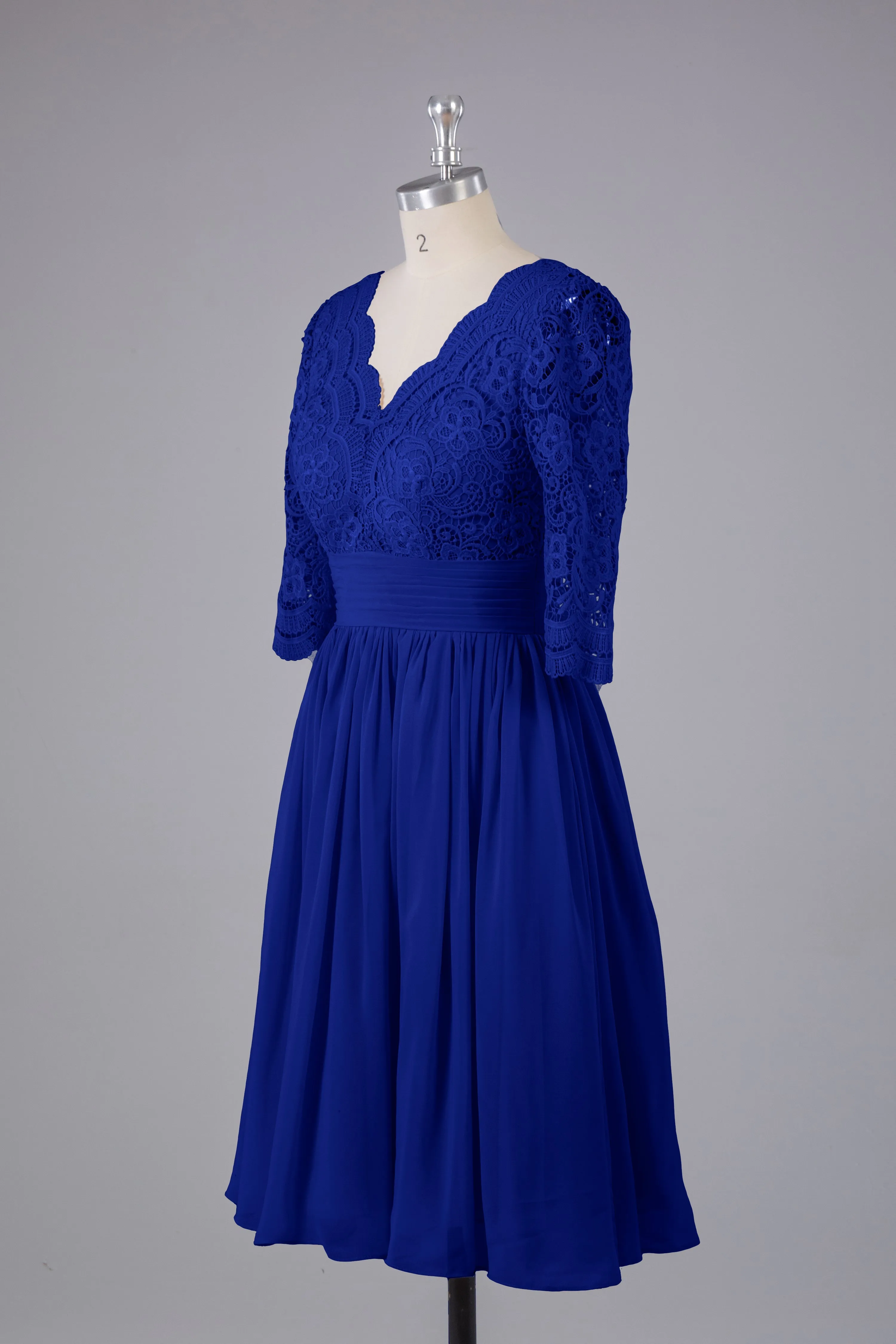V-Back Knee Length  Bridesmaid Dresses