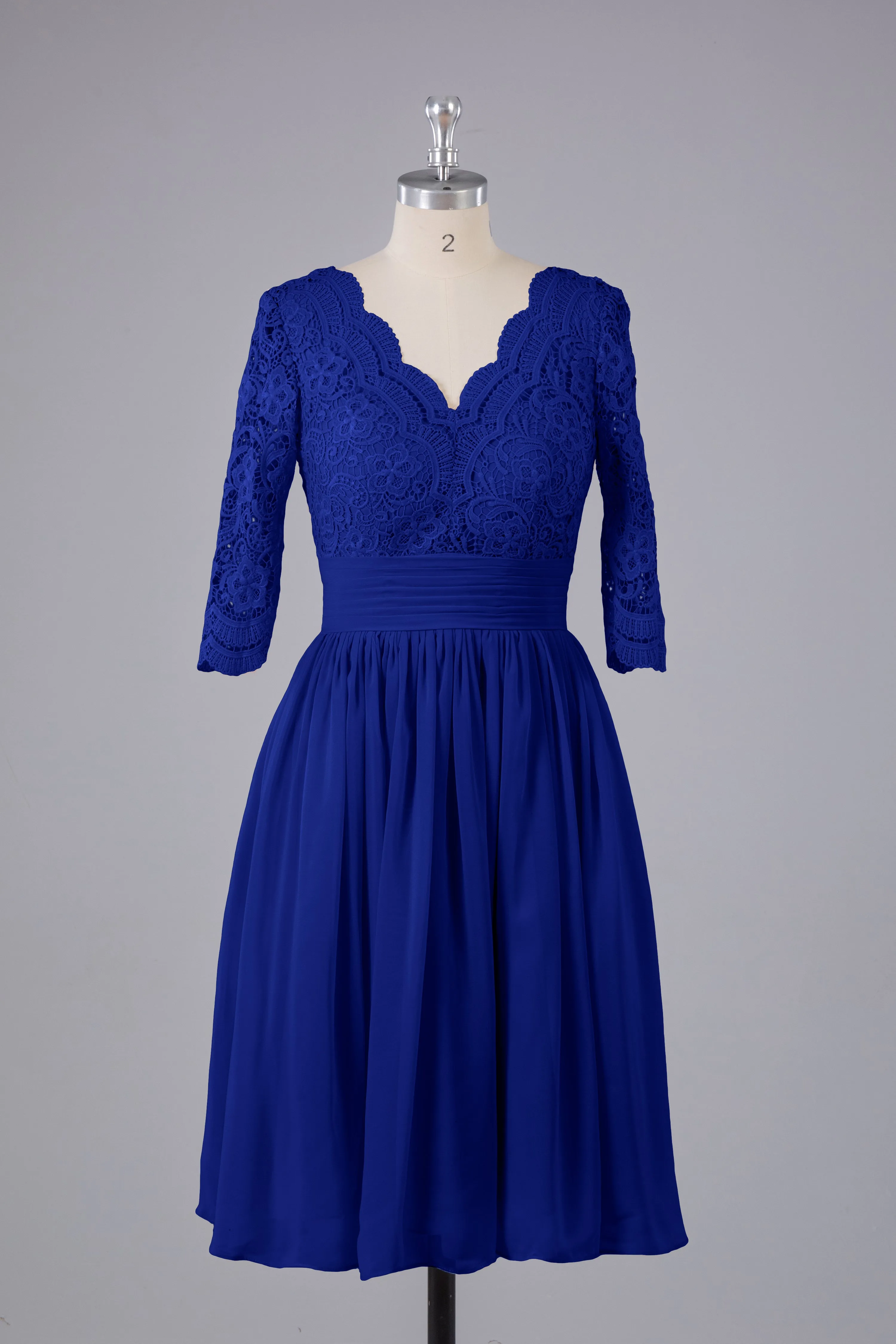 V-Back Knee Length  Bridesmaid Dresses