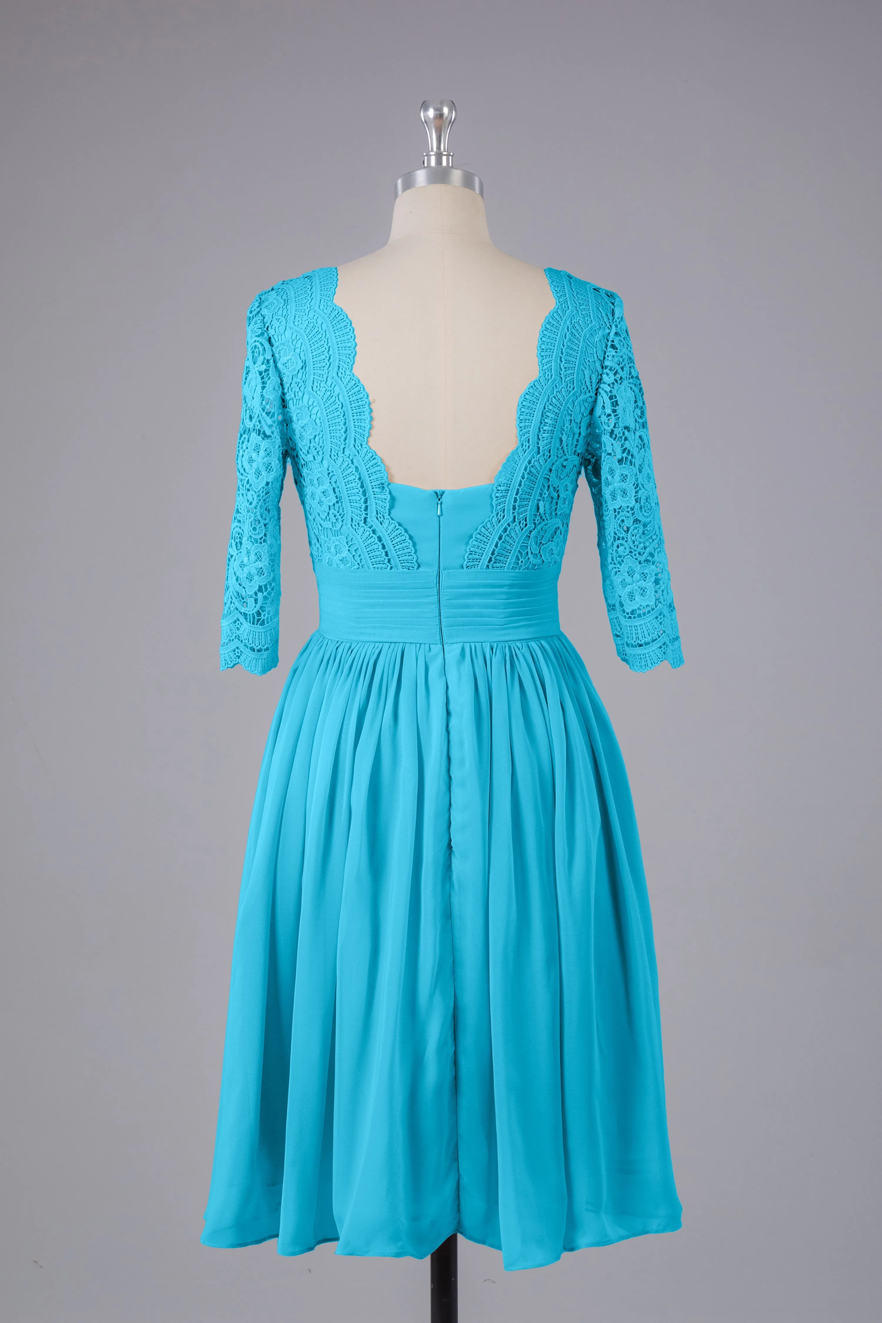 V-Back Knee Length  Bridesmaid Dresses